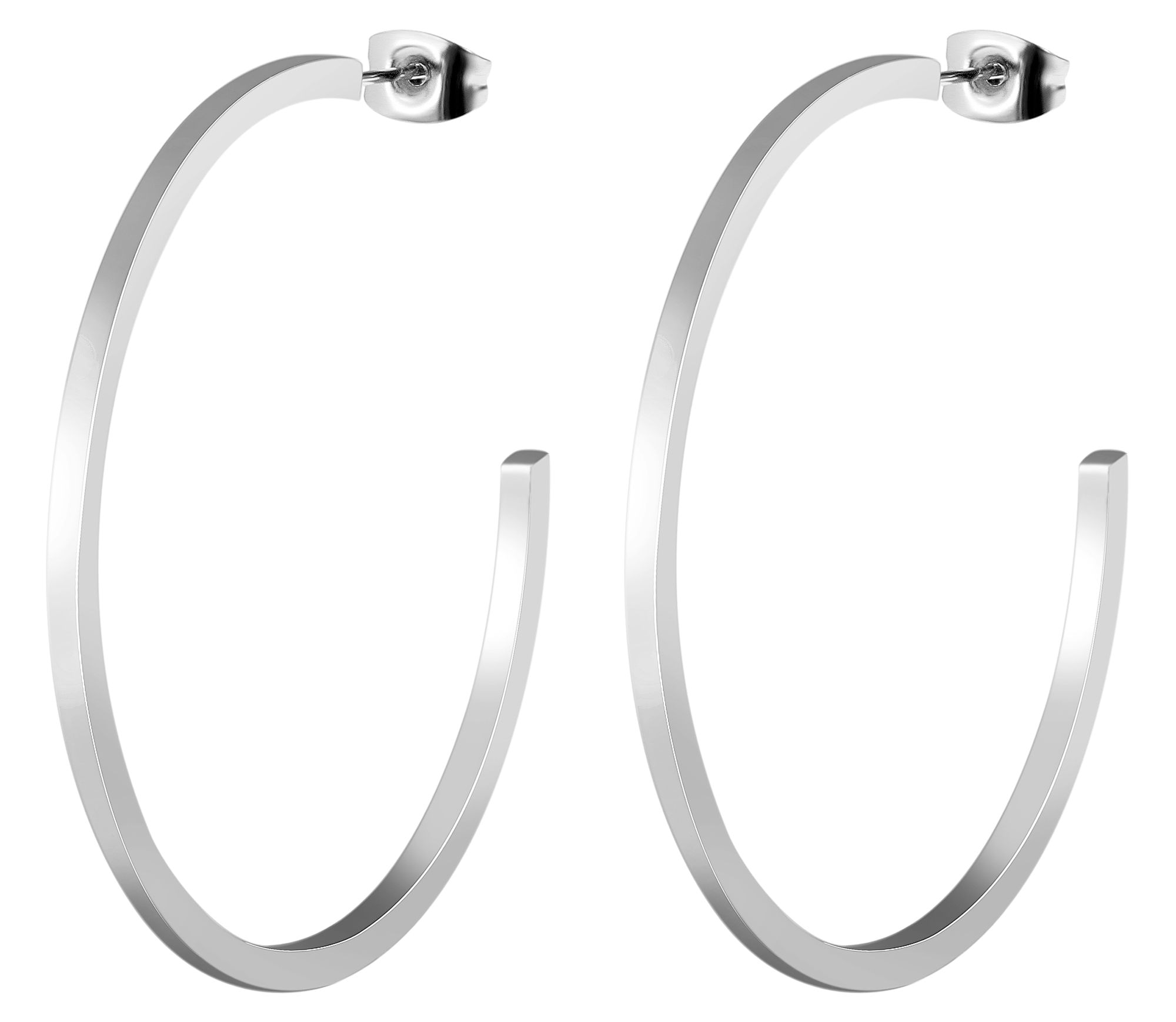 Adelia´s Paar Creolen »Damen Ohrringe ¿ Creole aus Edelstahl«