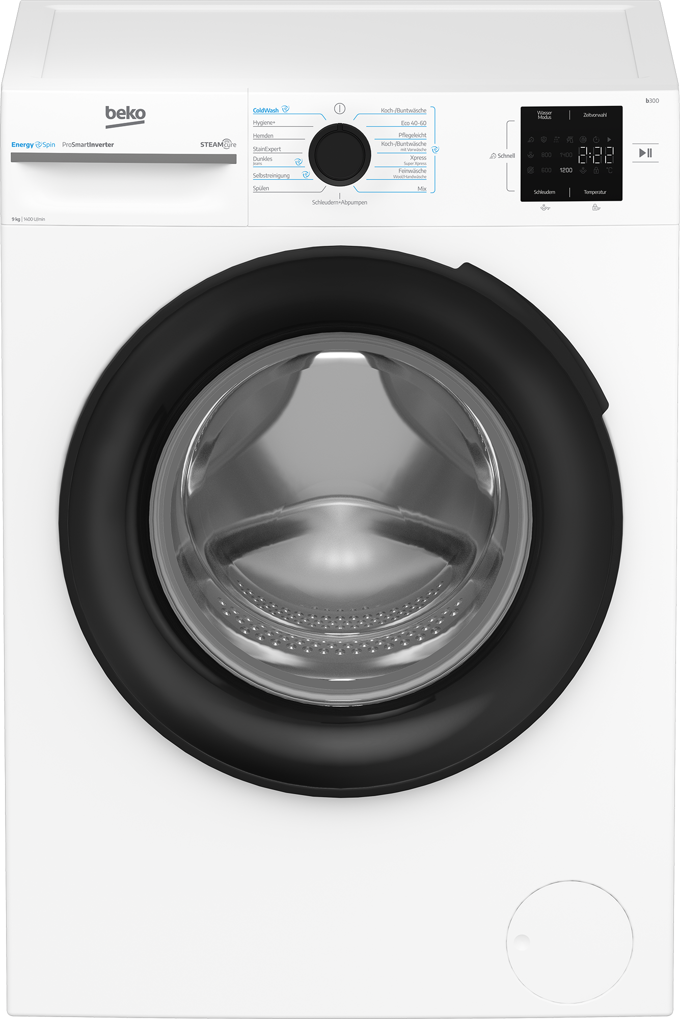 BEKO Waschmaschine »BM3WFU3941X« 9 kg 1400 U/min EnergySpin – optimierte Waschbewegungen für gründliche Reinigung.