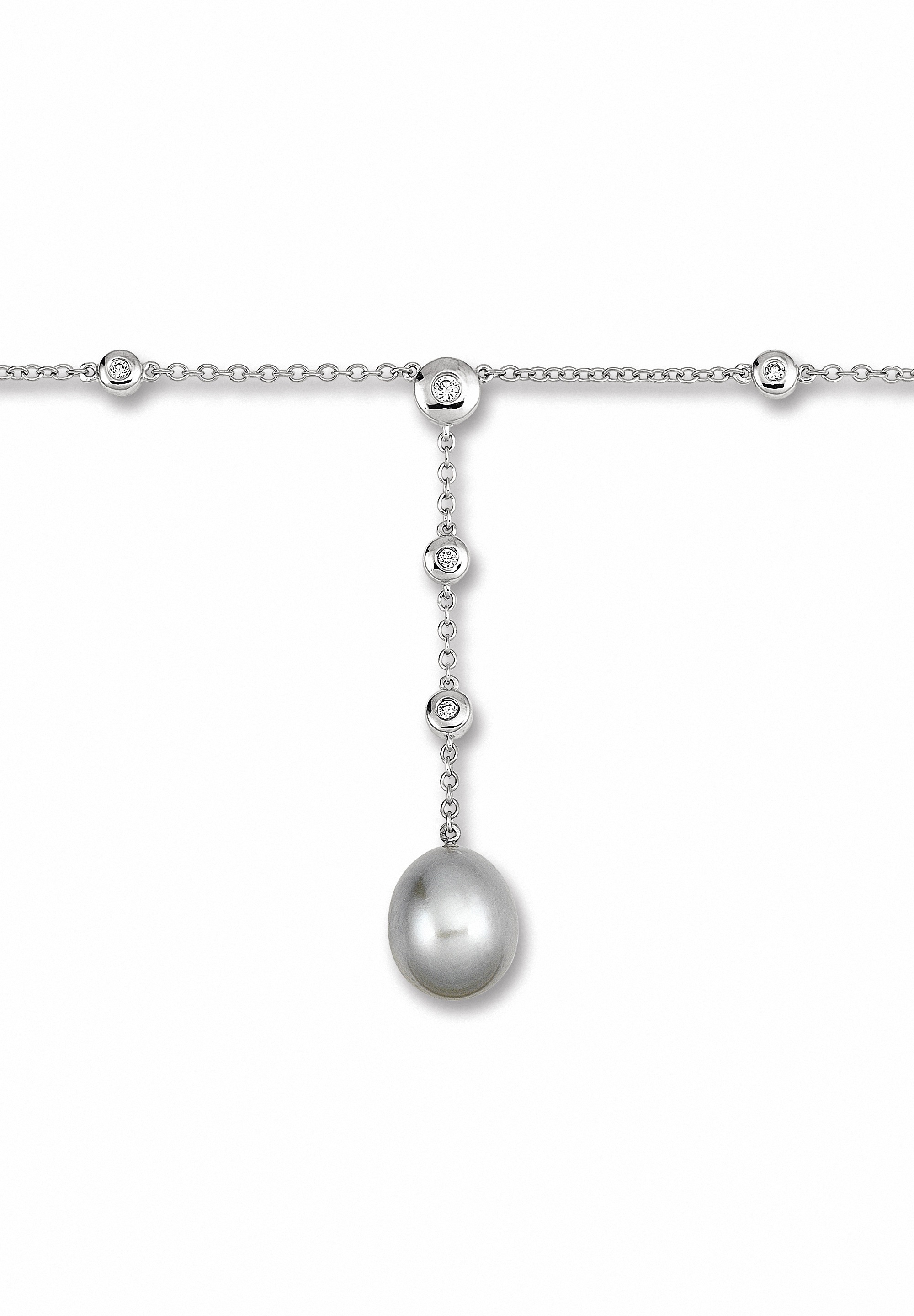 ONE ELEMENT Silberkette »Zirkonia Anker Halskette aus 925 Silber  45 cm«
