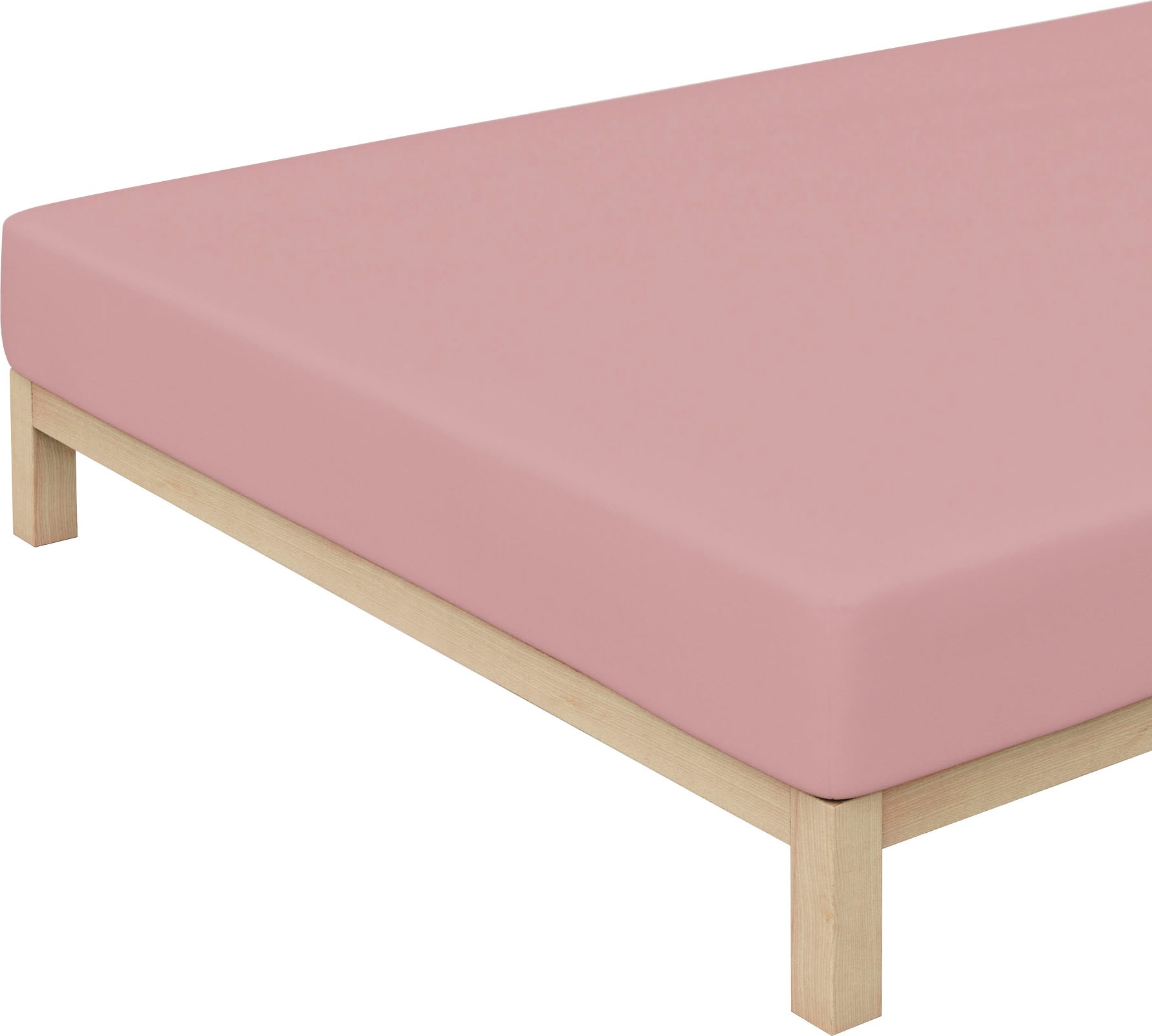 Schlafgut Spannbettlaken »PREMIUM Mako-Zwirn-Jersey, 220 g/m², 95% Bio-Baumwolle, 5% Elasthan« Bettlaken bis 30 cm Höhe, PREMIUM-Qualität langlebig, perfekter Sitz
