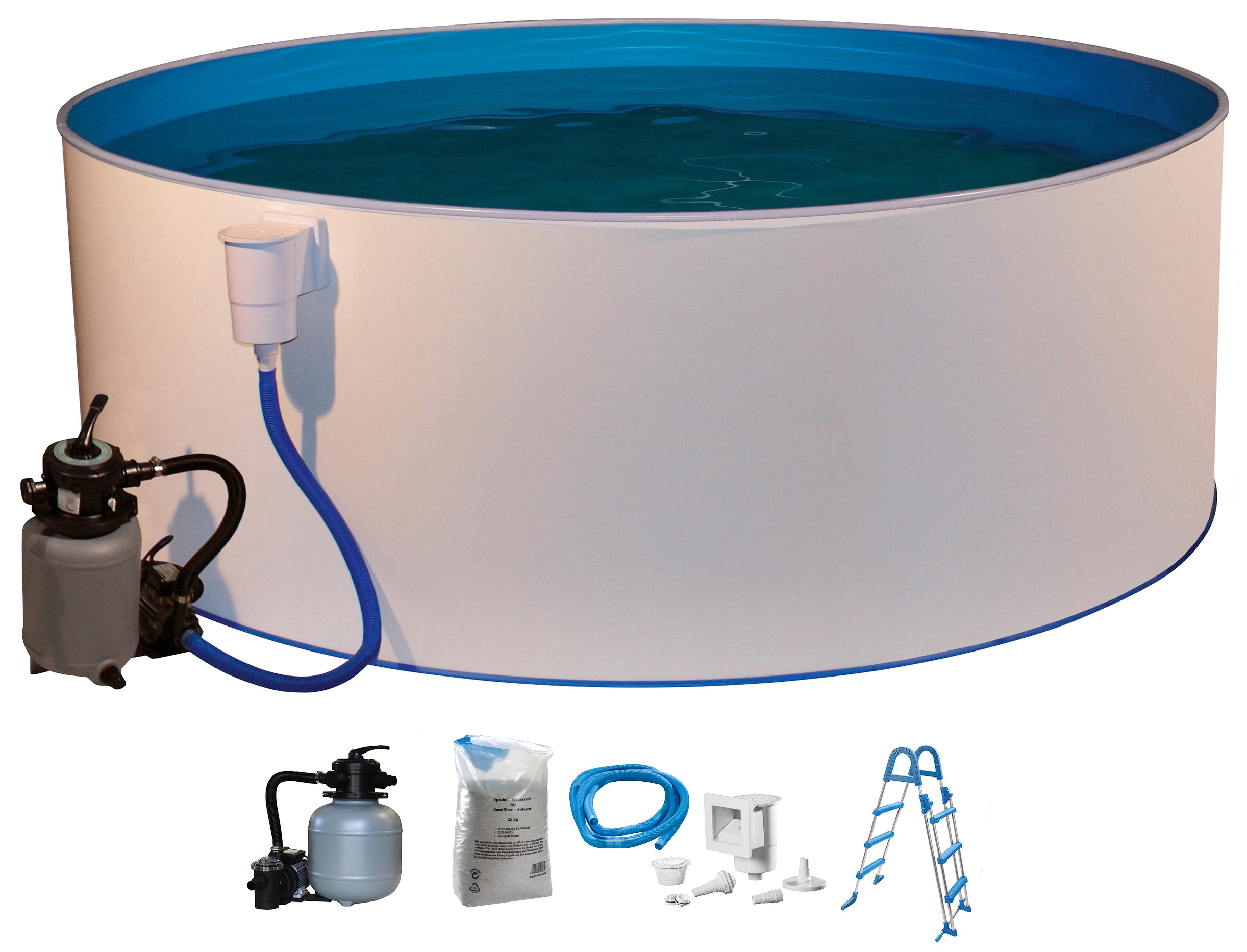 KONIFERA Rundpool »Paros IV«, (Set), 5-tlg., ØxH: 350x120 cm