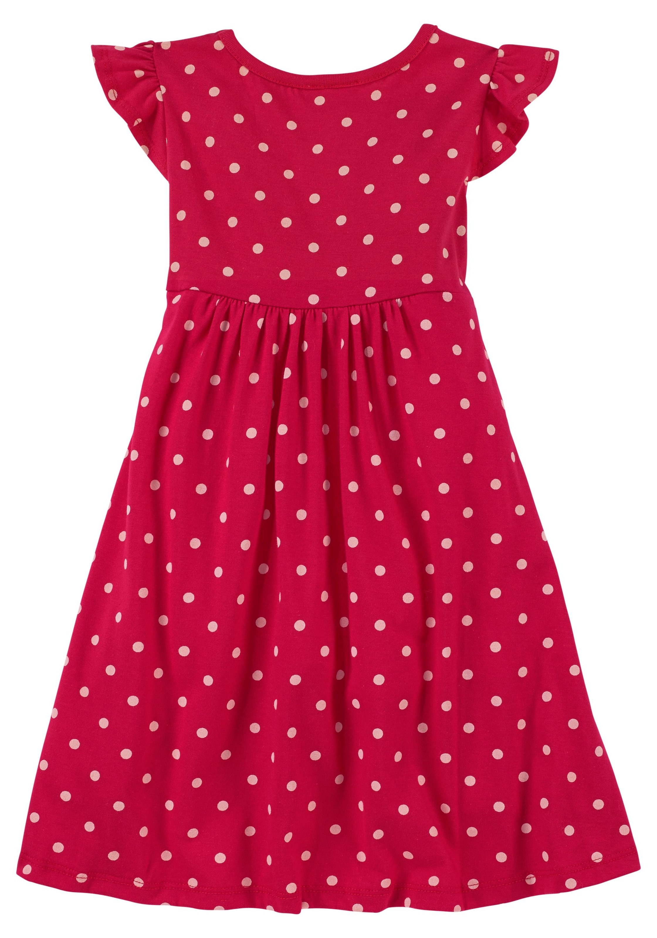 KIDSWORLD Jerseykleid »für kleine Mädchen«, (Packung, 2 tlg.), festliche Anlässe, kniefrei, modischer Stil, aus reiner Baumwolle