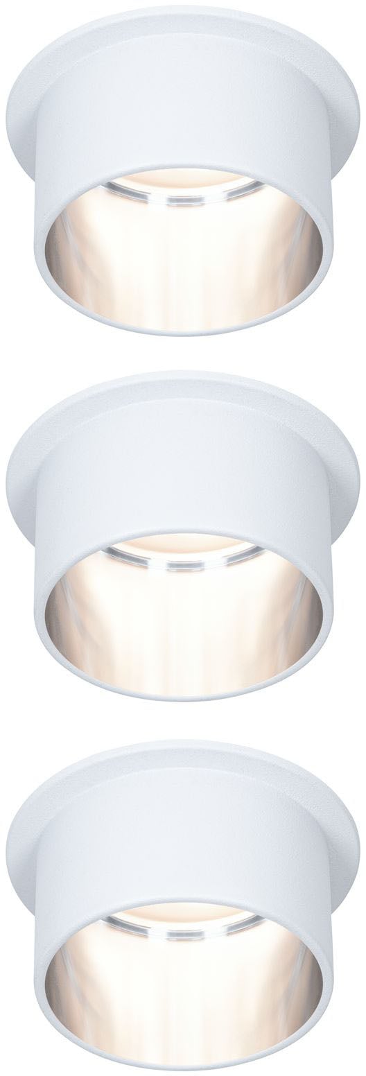 Paulmann LED Bad-Einbauleuchte »Gil«, 3er-Set, Schutzart IP44, dimmbar, Ø 6,8 cm, inkl. LED Leuchtmittel