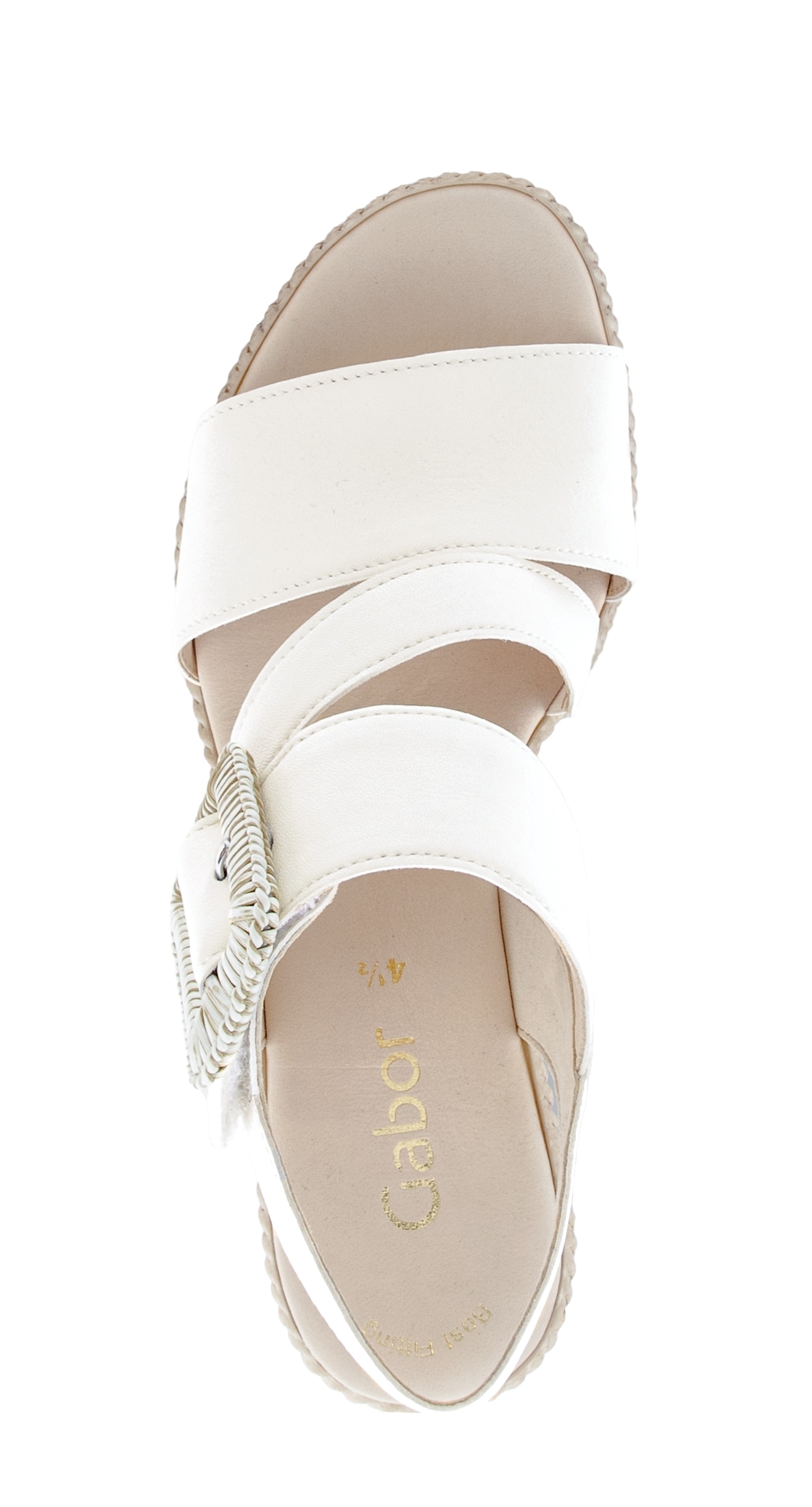 Gabor Keilsandalette  , Sommerschuh, Riemchensandale mit auffälliger Zierschnalle