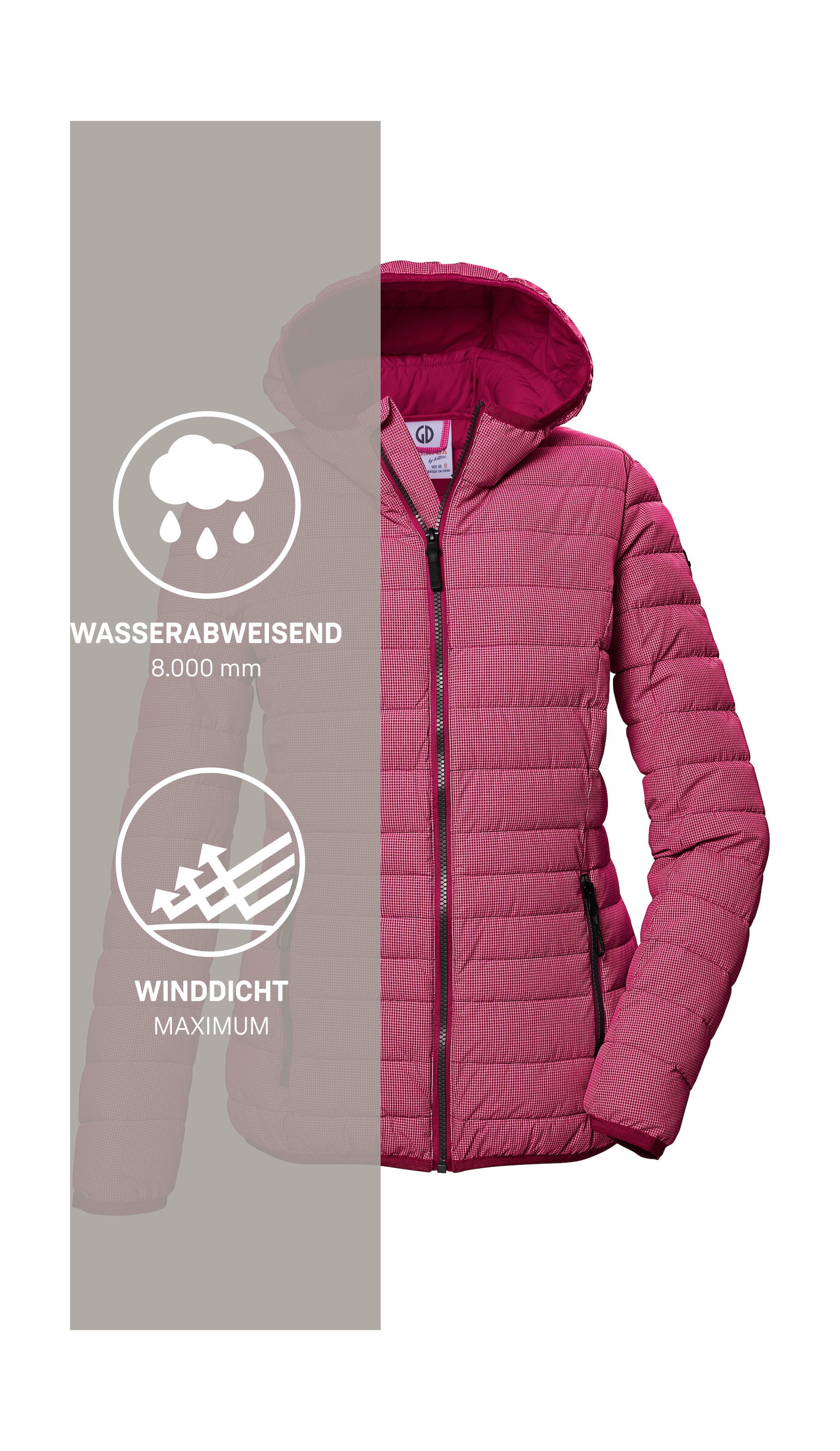 G.I.G.A. DX by killtec Steppjacke »GS 65 WMN QLTD JCKT« Leichte Steppjacke: wasserabweisend, winddicht, elastische Bündchen