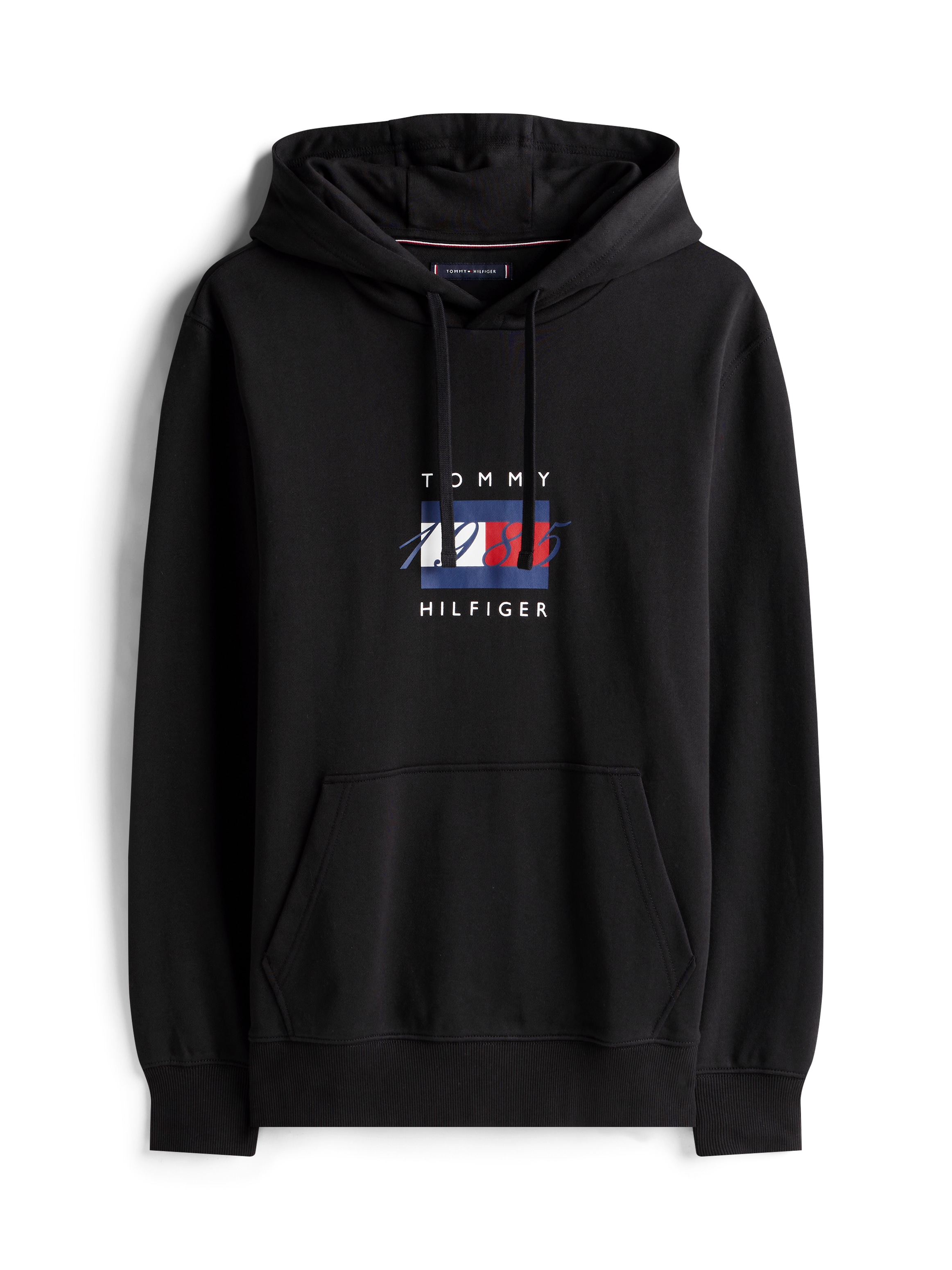 Tommy Hilfiger Kapuzensweatshirt »LINEAR FLAG GRAPHIC« Regular Fit, Hoodie, Kapuze mit Tunnelzug