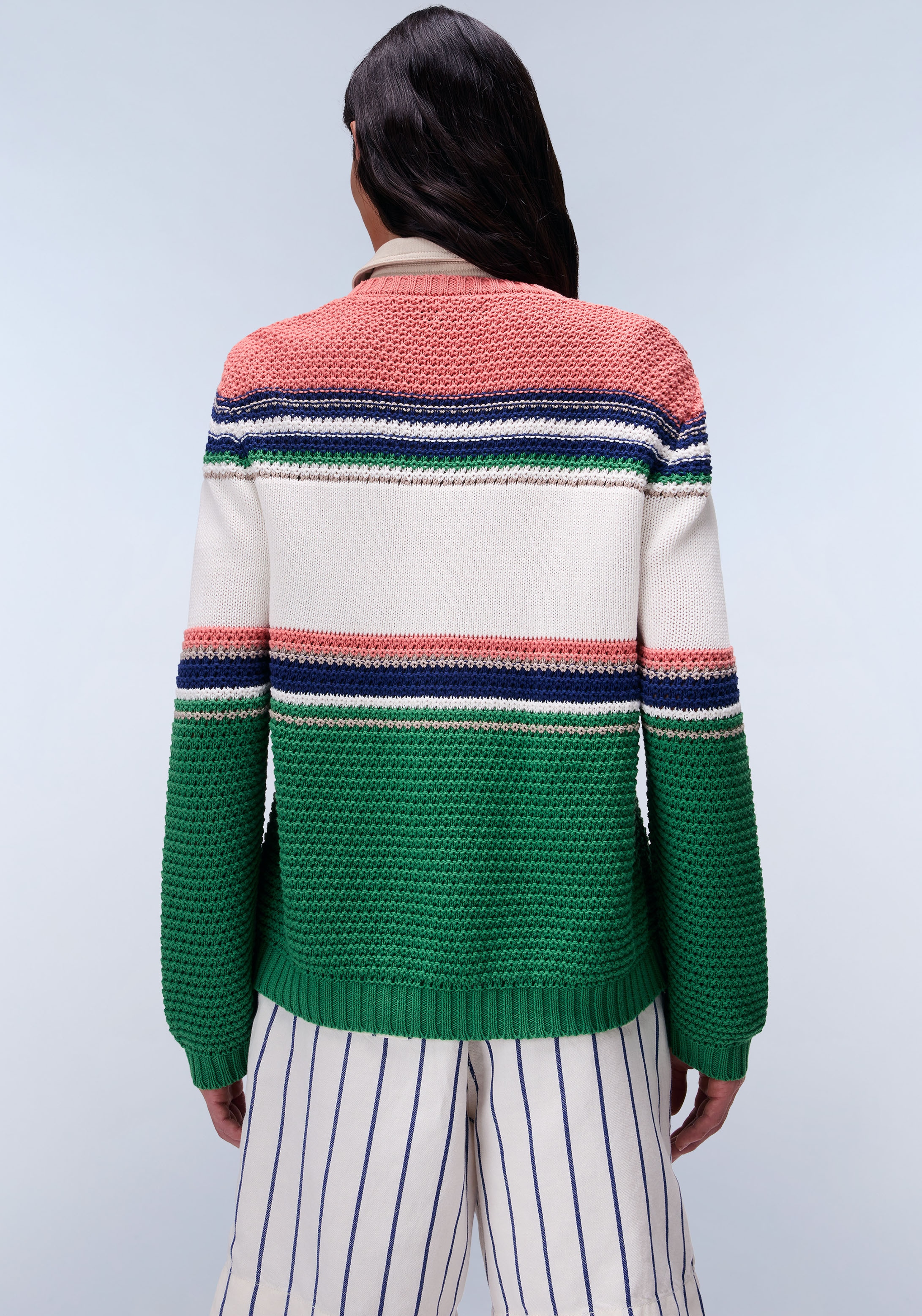 Napapijri Strickpullover »D-AULLA C W 81S STRIPE 81S«, Mit Rundhalsausschnitt