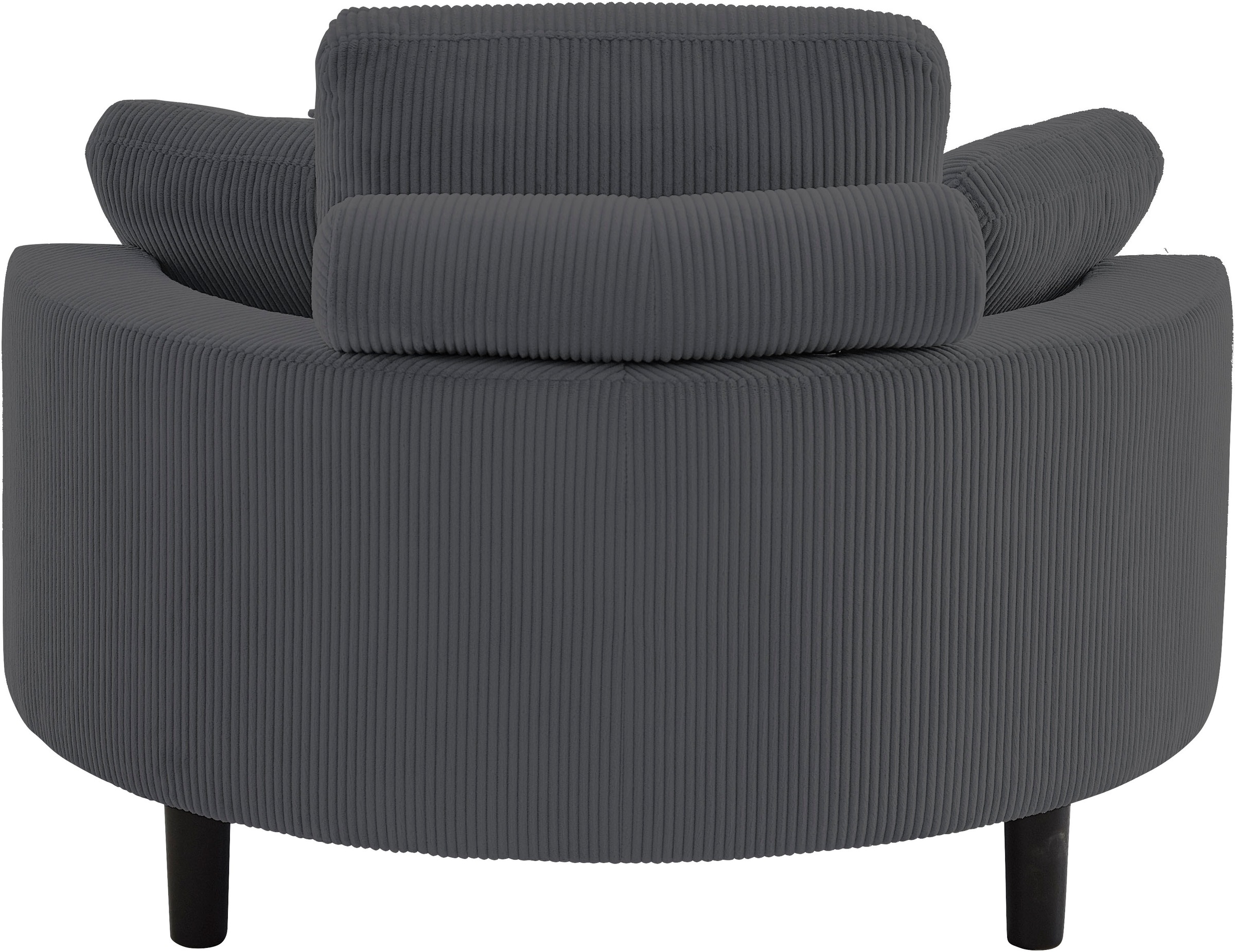 ATLANTIC home collection Loveseat »Ravi«, XXL- Sessel, inklusive Stauraumhocker, Rückenkissen & drei Zierkissen