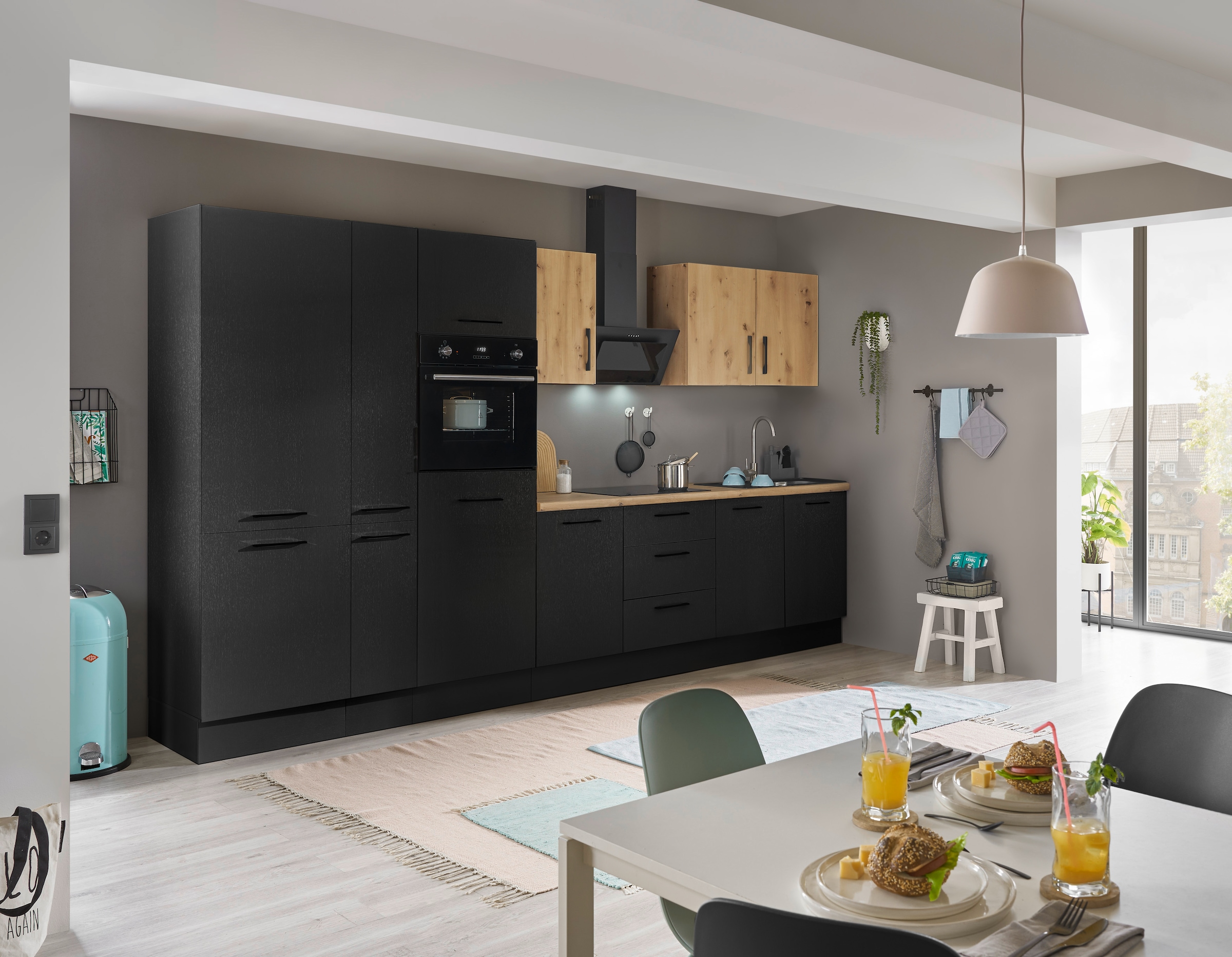 BASIC by Balculina Küchenzeile »Turin«, Breite 360 cm, wahlweise mit E-Geräten