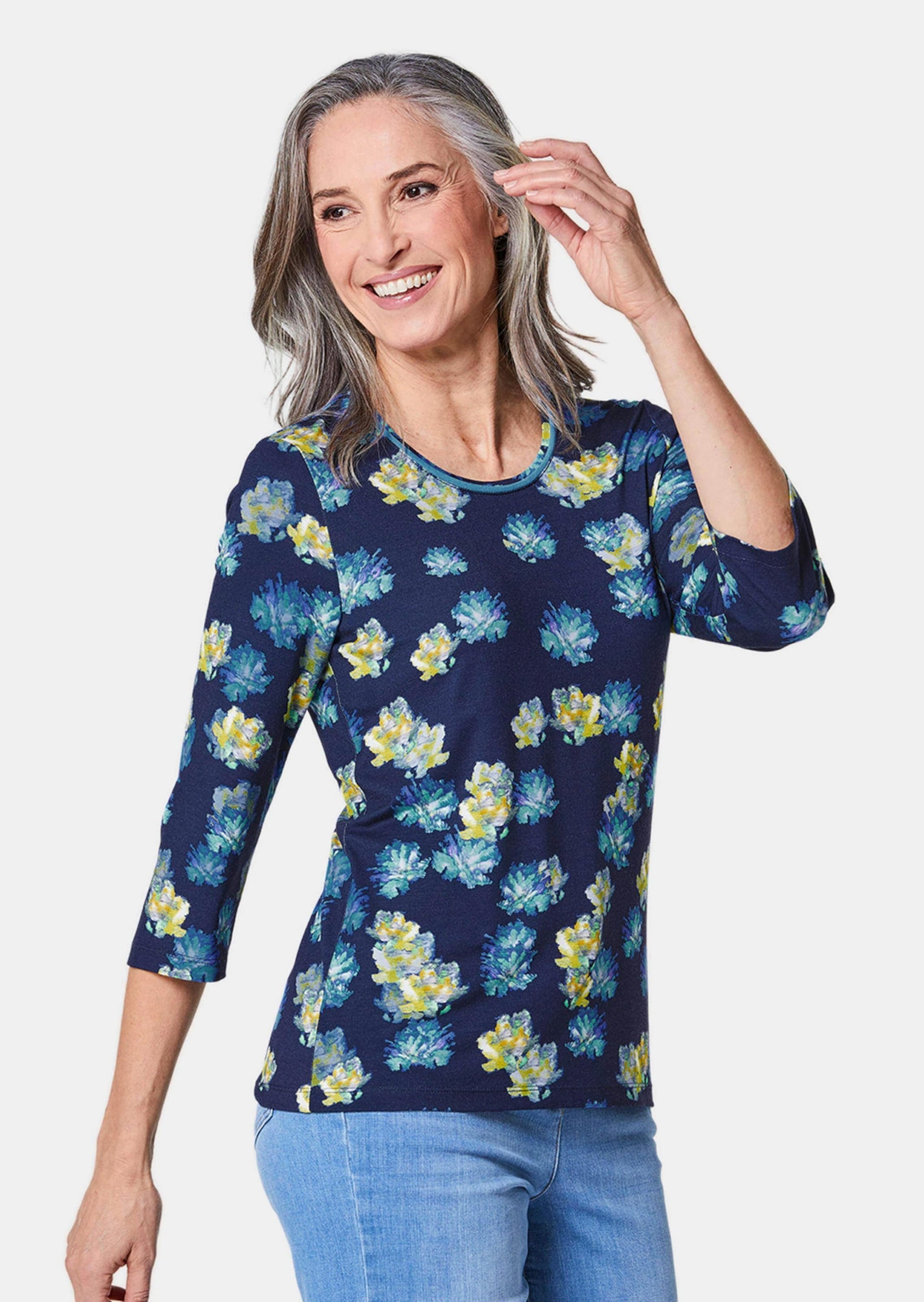 GOLDNER Print-Shirt »Druckshirt Druckshirt in kraftvollen Farben«