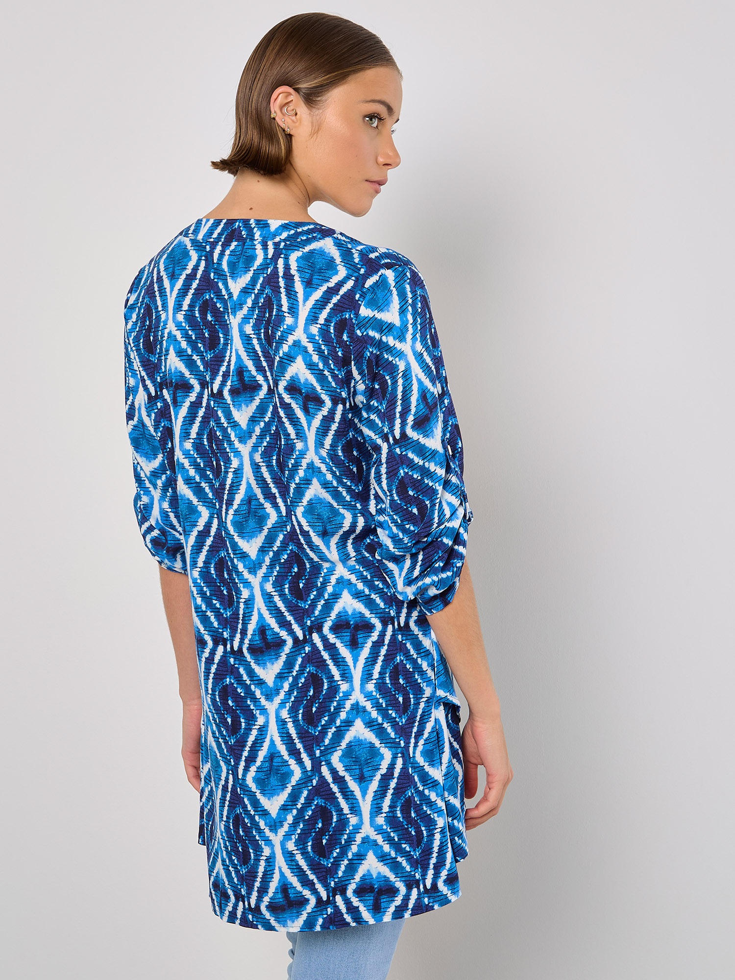 Apricot Longbluse »Bluse« mit Granddad-Ausschnitt