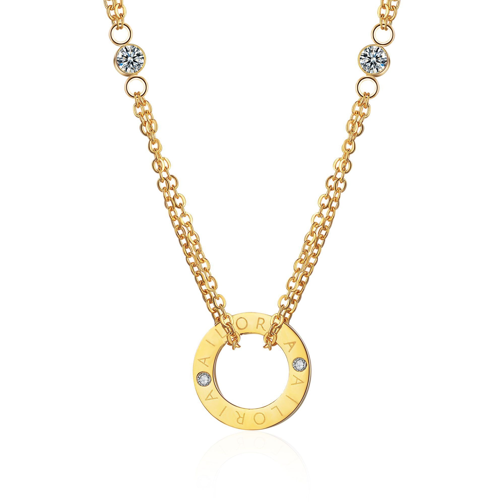 AILORIA Kette mit Anhänger »APOLLINE Halskette Gold«, Hochglanz-Finish