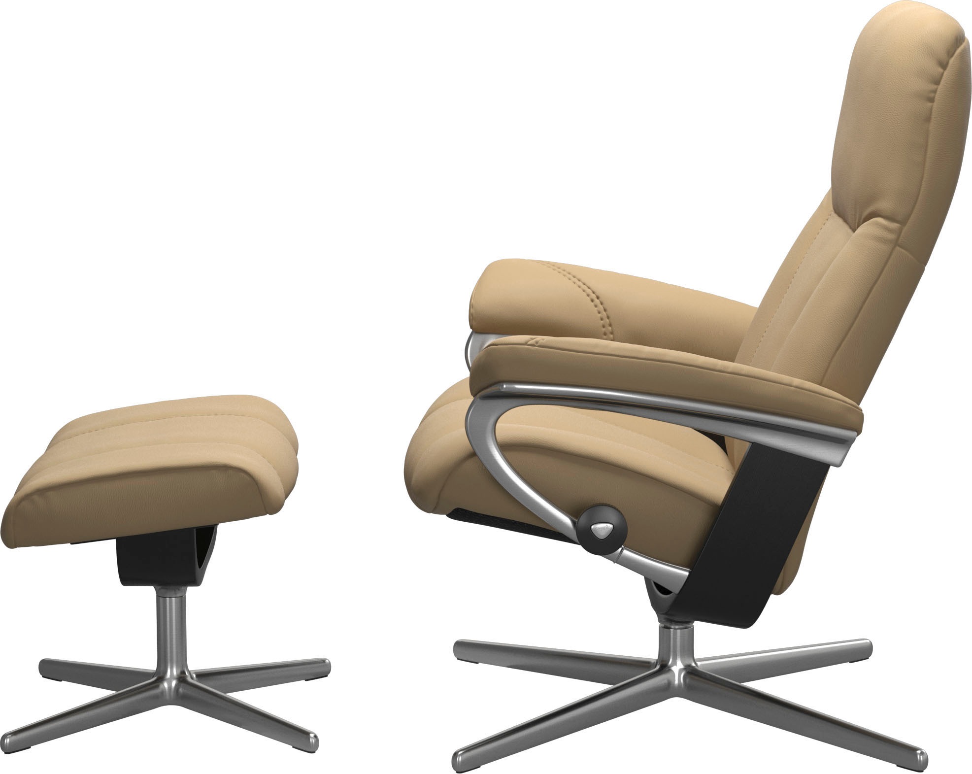 Stressless® Fußhocker »Consul«, mit Cross Base, Größe S, M & L, Holzakzent Schwarz