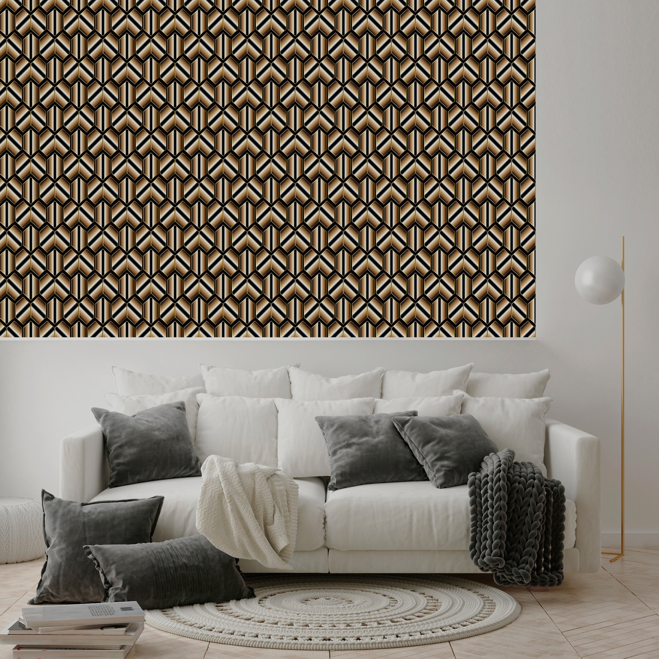 queence Vinyltapete »Asya« glatt 90x250cm, selbstklebend, kinderleichte Anbringung, , Sticker