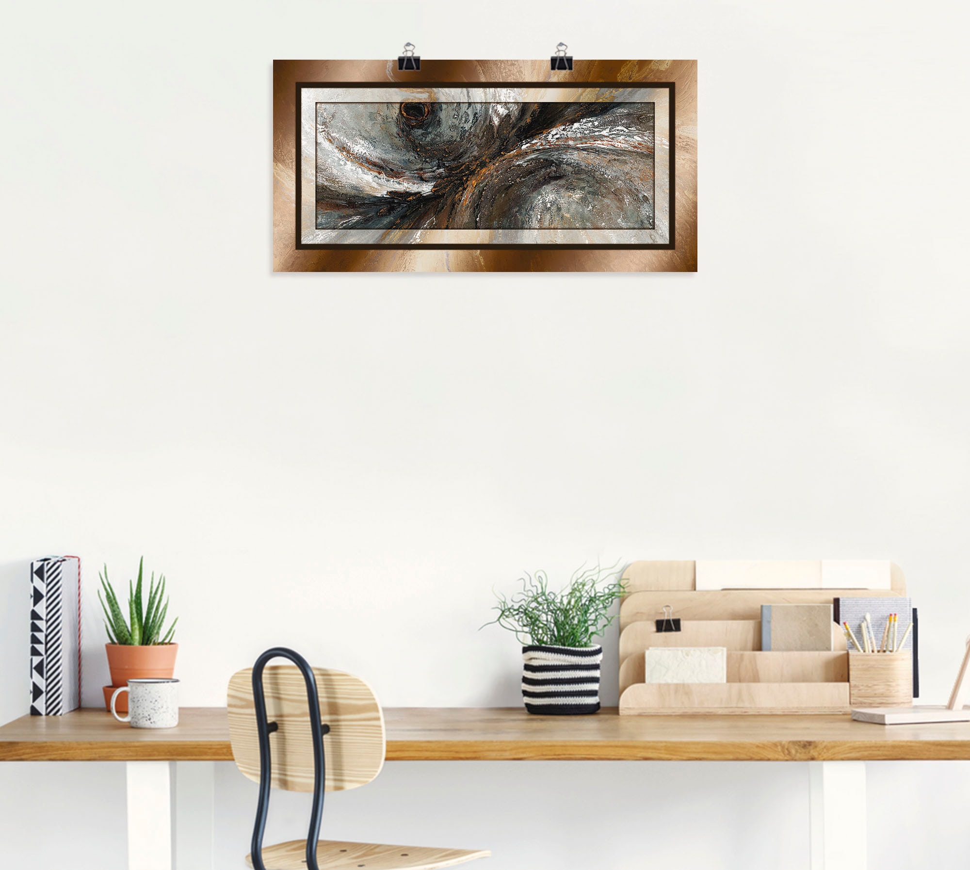 Artland Wandbild »Gold Abstrakt 2«, Gegenstandslos, (1 St.), als Alubild, Outdoorbild, Leinwandbild, Poster in verschied. Größen