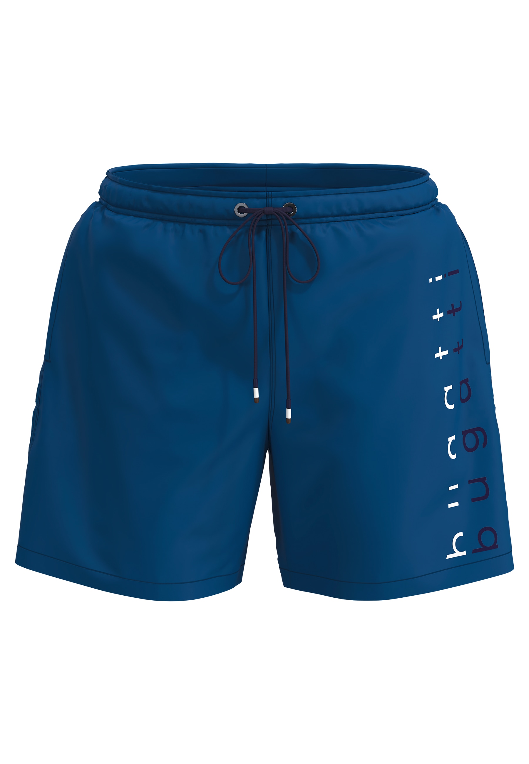 bugatti Badeshorts basic, mit Logodruck, mit Kordelzug, bequem