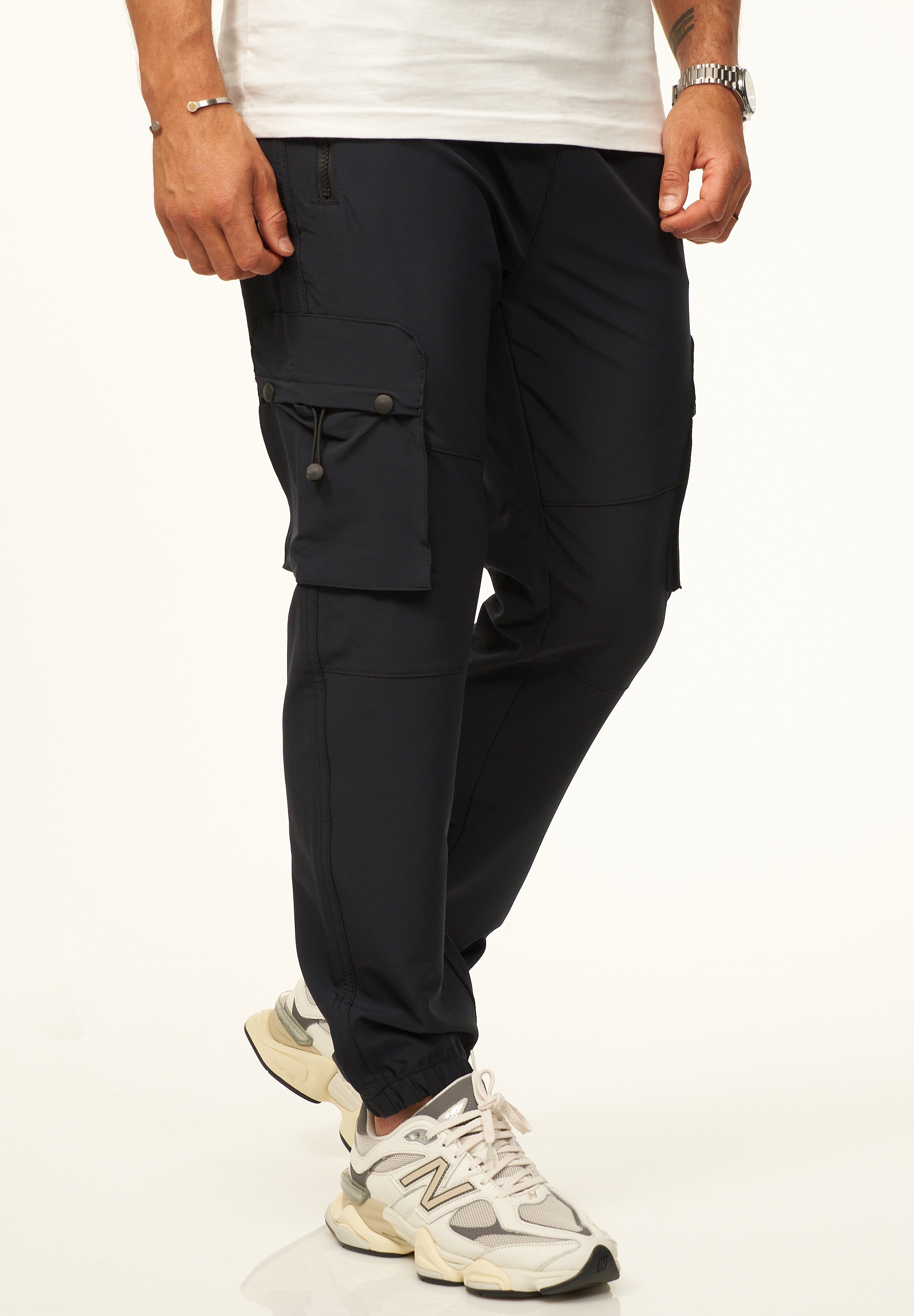 SOULSTAR Cargohose »als Tech-Pants mit Cargo Taschen - Freizeithose«  Herren Jogger-Hose Jeans mit Gummibund & Tunnelzug Outdoorhose