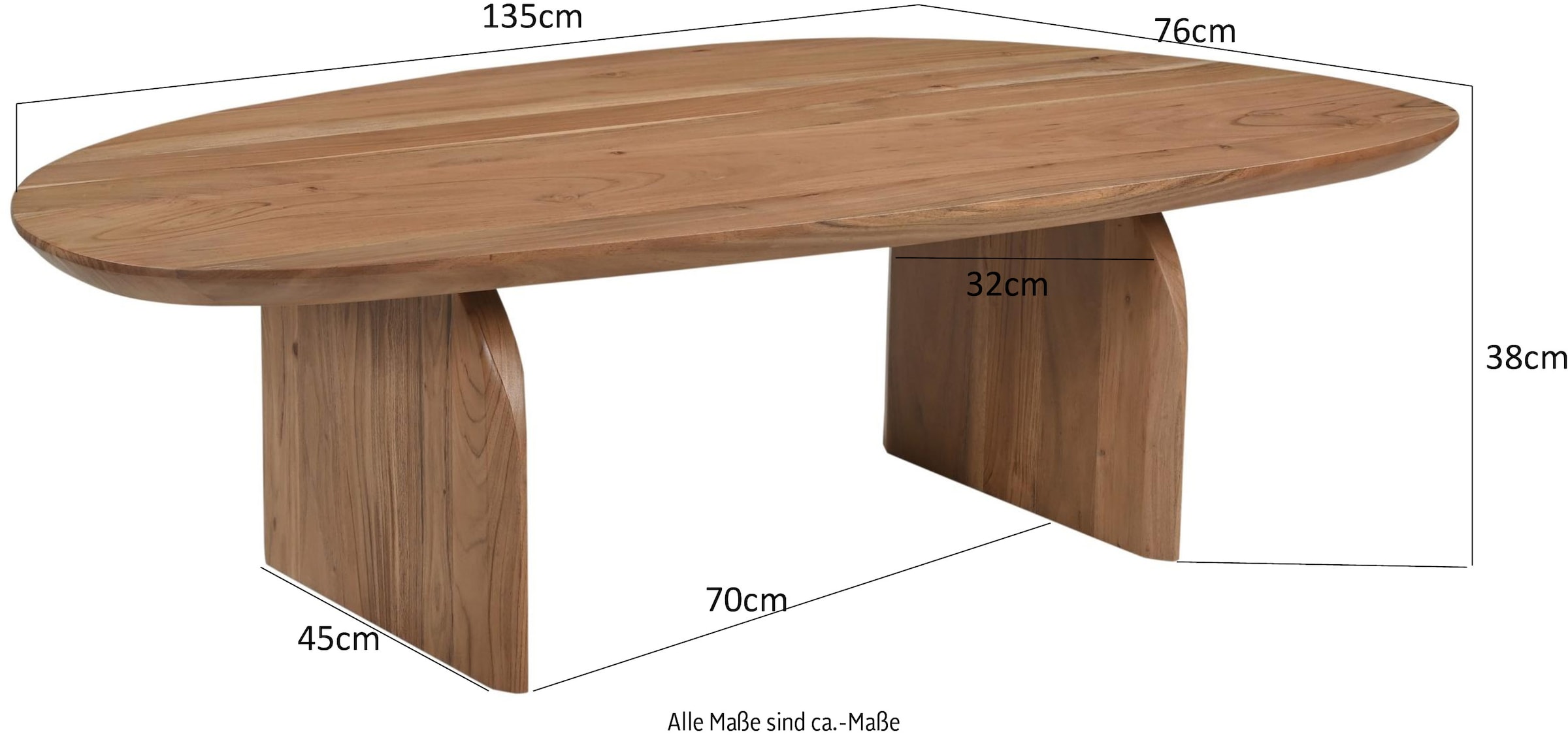 SIT Couchtisch »ACACIA WAVE« mit ausgeprägter Maserung