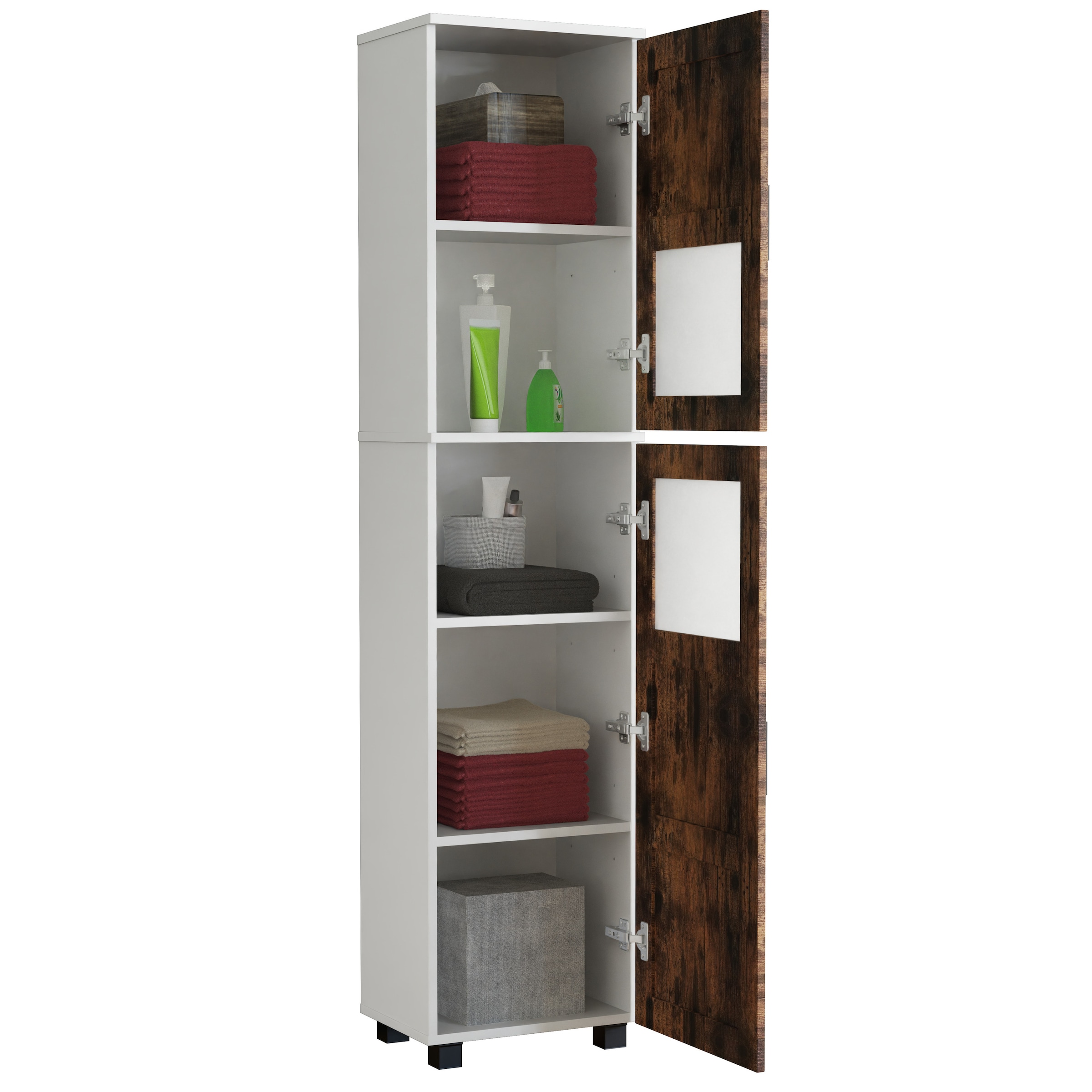 VCM Hochschrank »Holz Badmöbel Badschrank Hochschrank Nilari« 1 Stk. tlg.