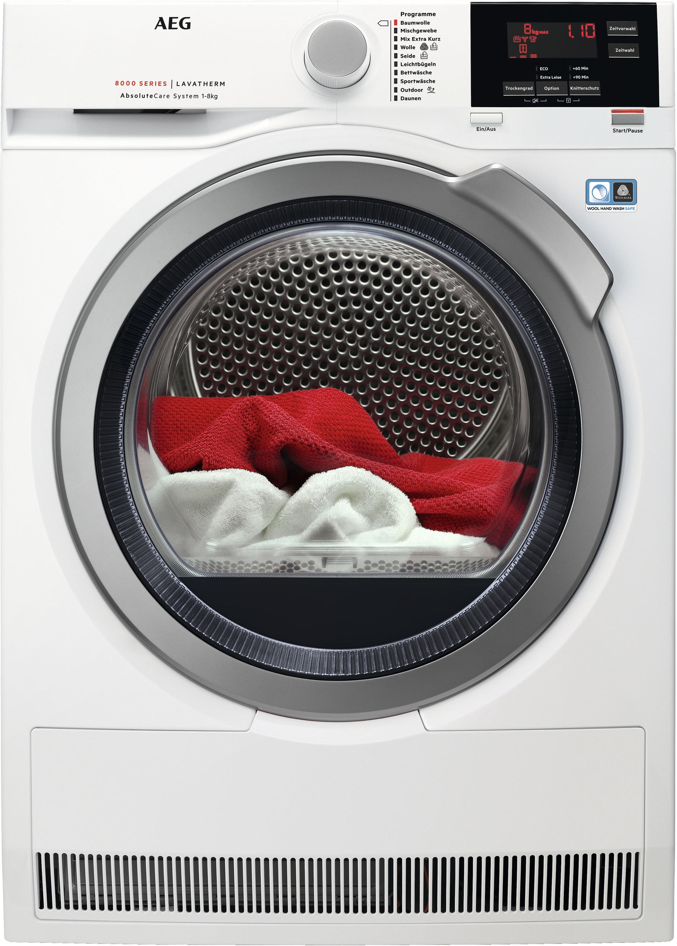 AEG Wärmepumpentrockner »LAVATHERM T8DBA3«, 8000 LAVATHERM, AbsoluteCare für Wolle, Seide, Outdoor