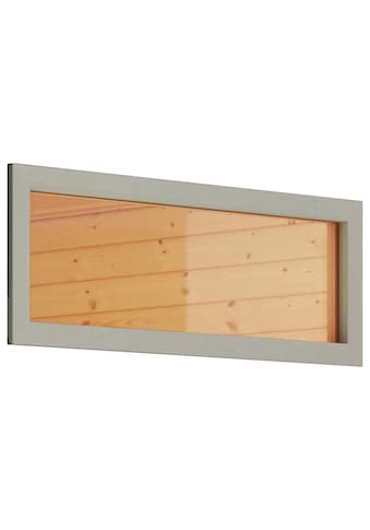 Karibu Saunafenster, 38/40 mm, BxH: 42x122 cm, Klarglas, elfenbeinweiß kaufen