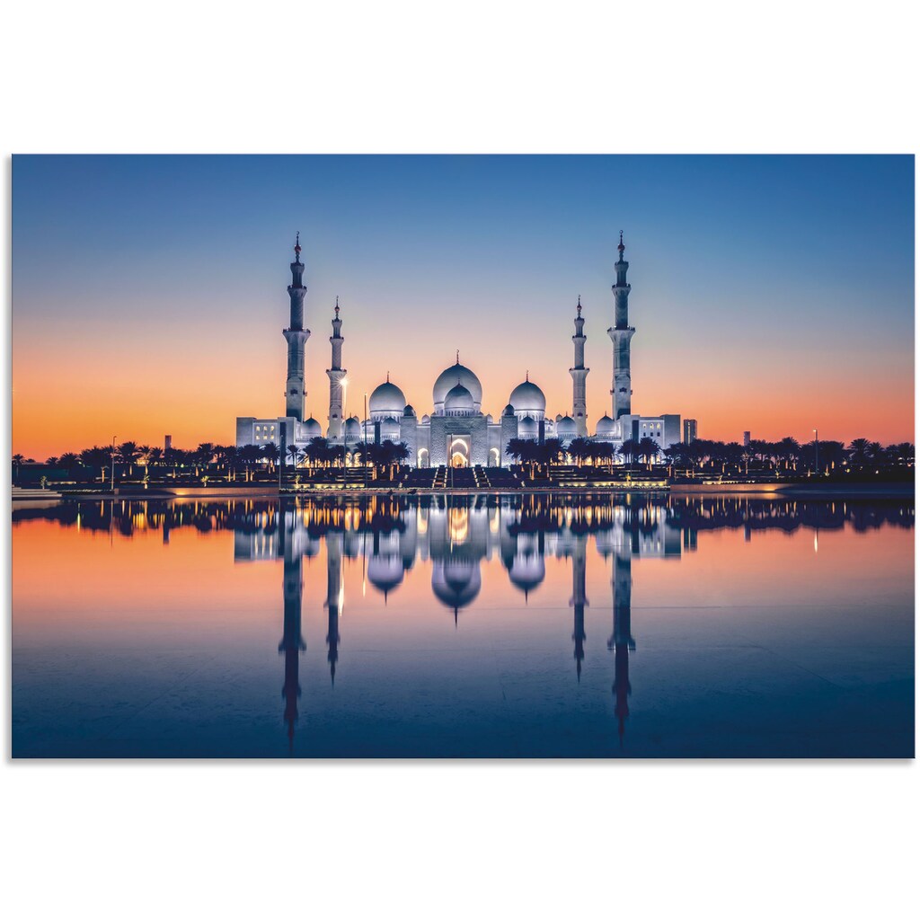 Artland Alu-Dibond-Druck »Scheich-Zayid-Moschee III«, Bilder von Asien, (1 St.)