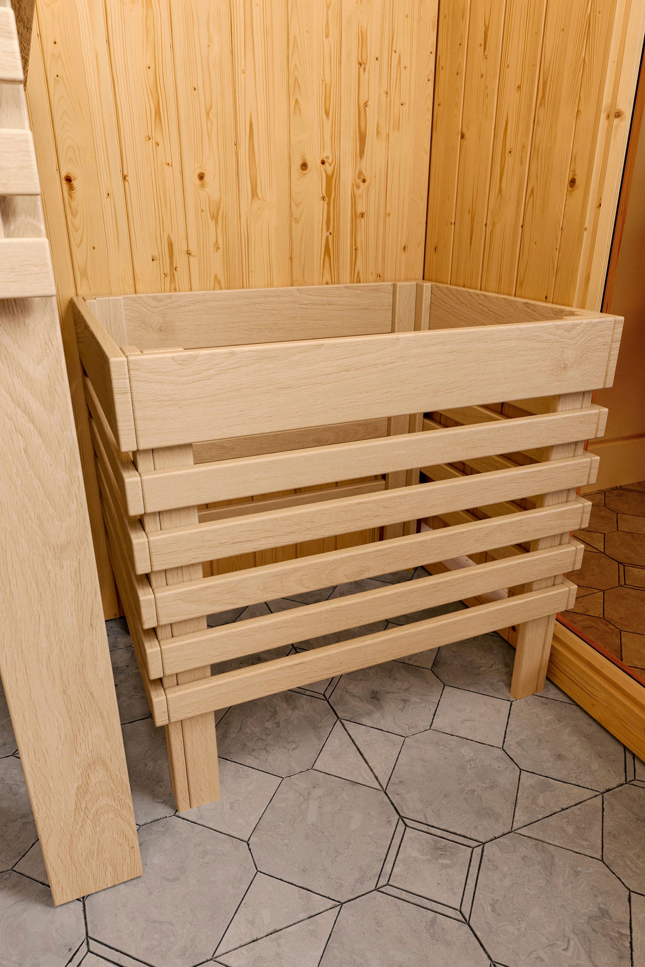 welltime Sauna »Artja«, naturbelassen, mit Ofen 9 kW integr. Steuerung