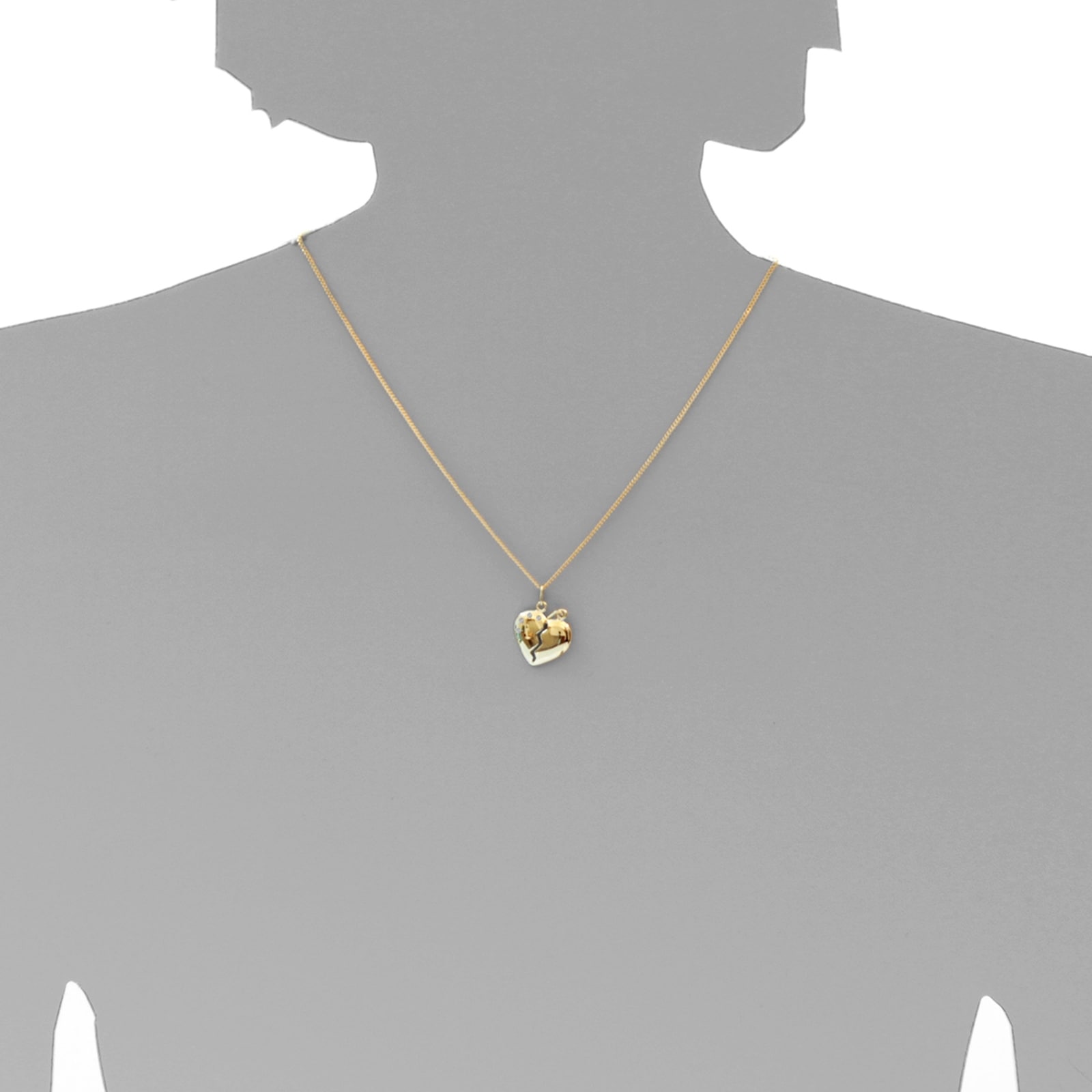 OSTSEE-SCHMUCK Kettenanhänger »- geteiltes Herz - Gold 333/000 - Zirkonia«