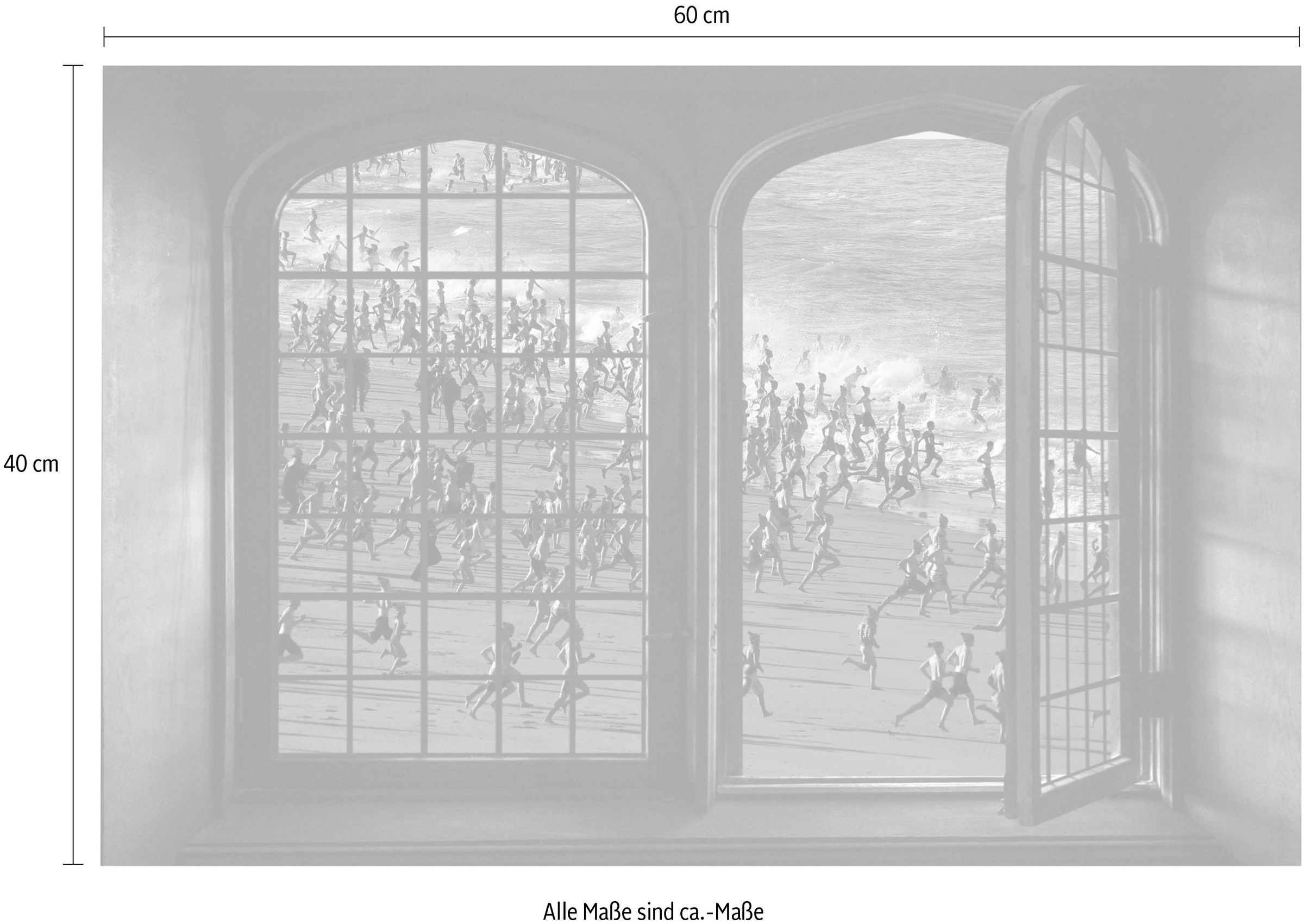 queence Wandsticker »Lets go swim«, Wandsticker, Wandbild, selbstklebend, 3D, Fenster