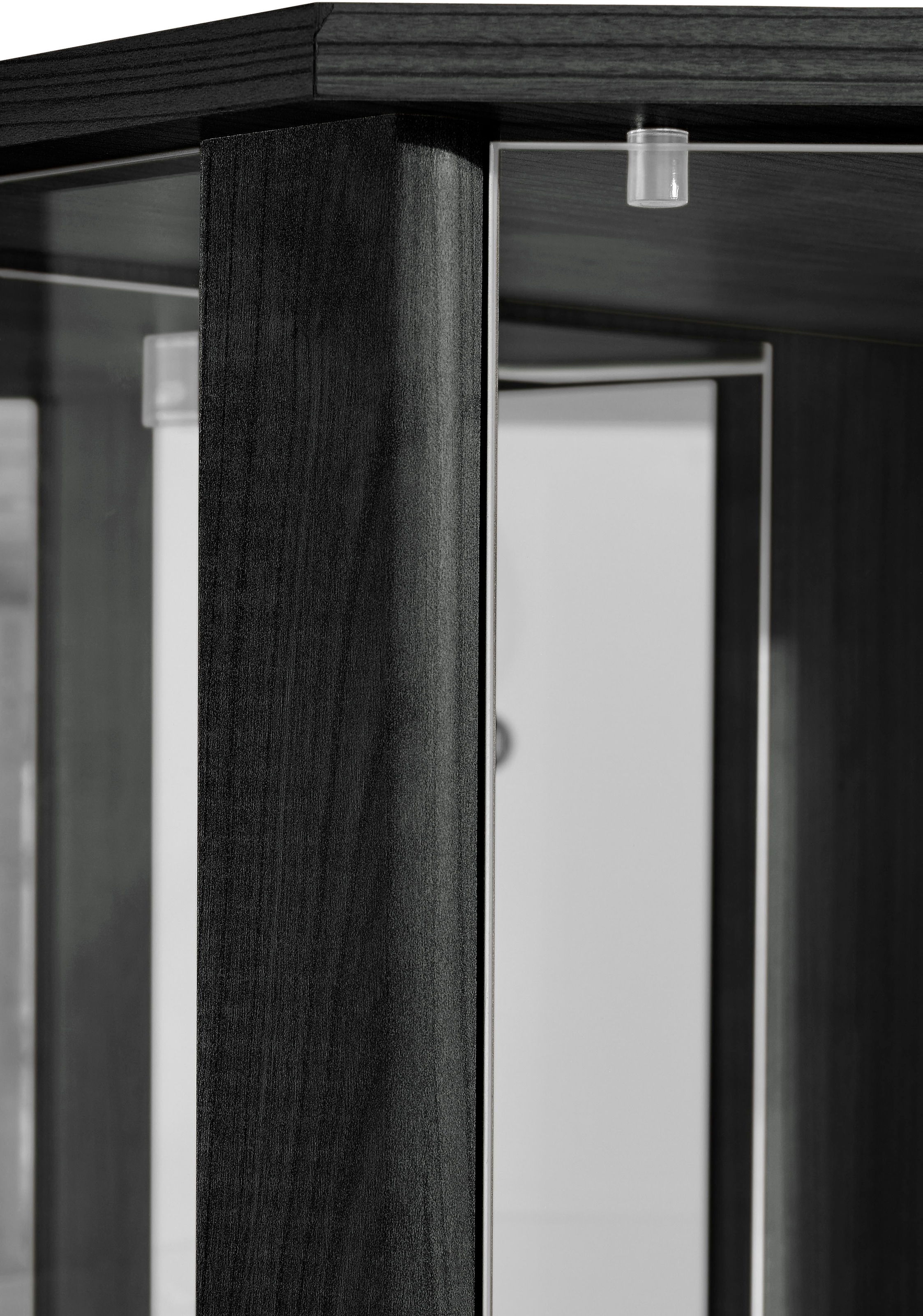 fif möbel Eckvitrine »TRIO Höhe ca. 172 cm, ink. Beleuchtung« Eckvitrine/Glasvitrine 1x Glastür, perfekt für Sammler, Sammlervitrine