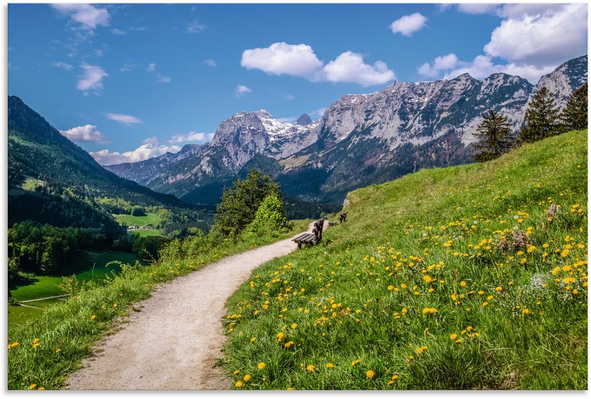 Artland Wandbild »Frühling auf der Seiser Alm«, Berge & Alpenbilder, (1  St.), als Alubild, Leinwandbild, Wandaufkleber oder Poster in versch.  Größen online bei OTTO