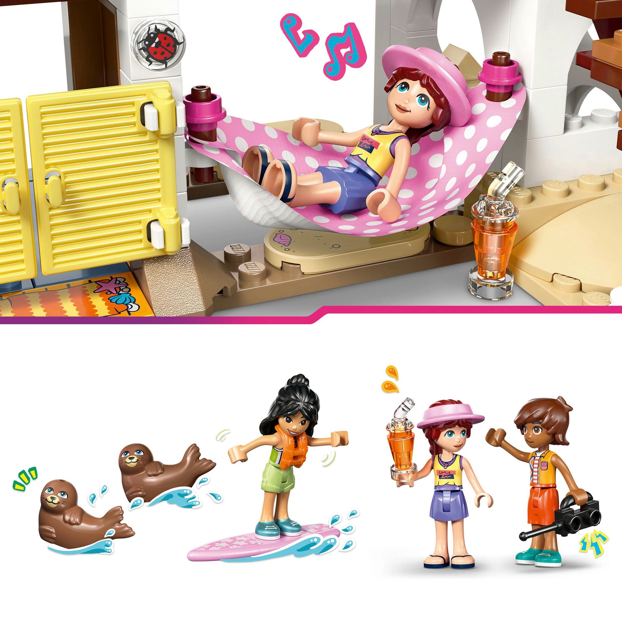 LEGO® Konstruktionsspielsteine »Strandhaus mit Robben (42699), LEGO Friends« Made in Europe