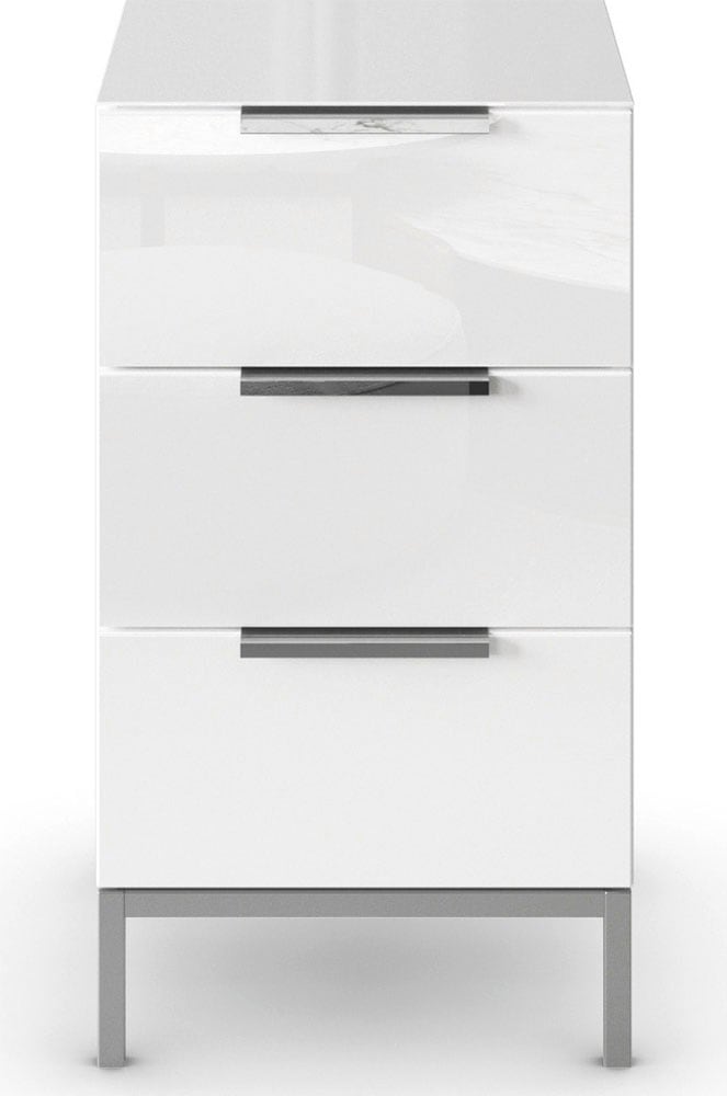 rauch Nachtkommode »Nachttisch Nachtschrank Nachtkonsole FLIPP mit Glasfront« Breite 40 cm,  mit 3 Schubladen und Soft-Close-Funktion, Oberboden und Front Glas