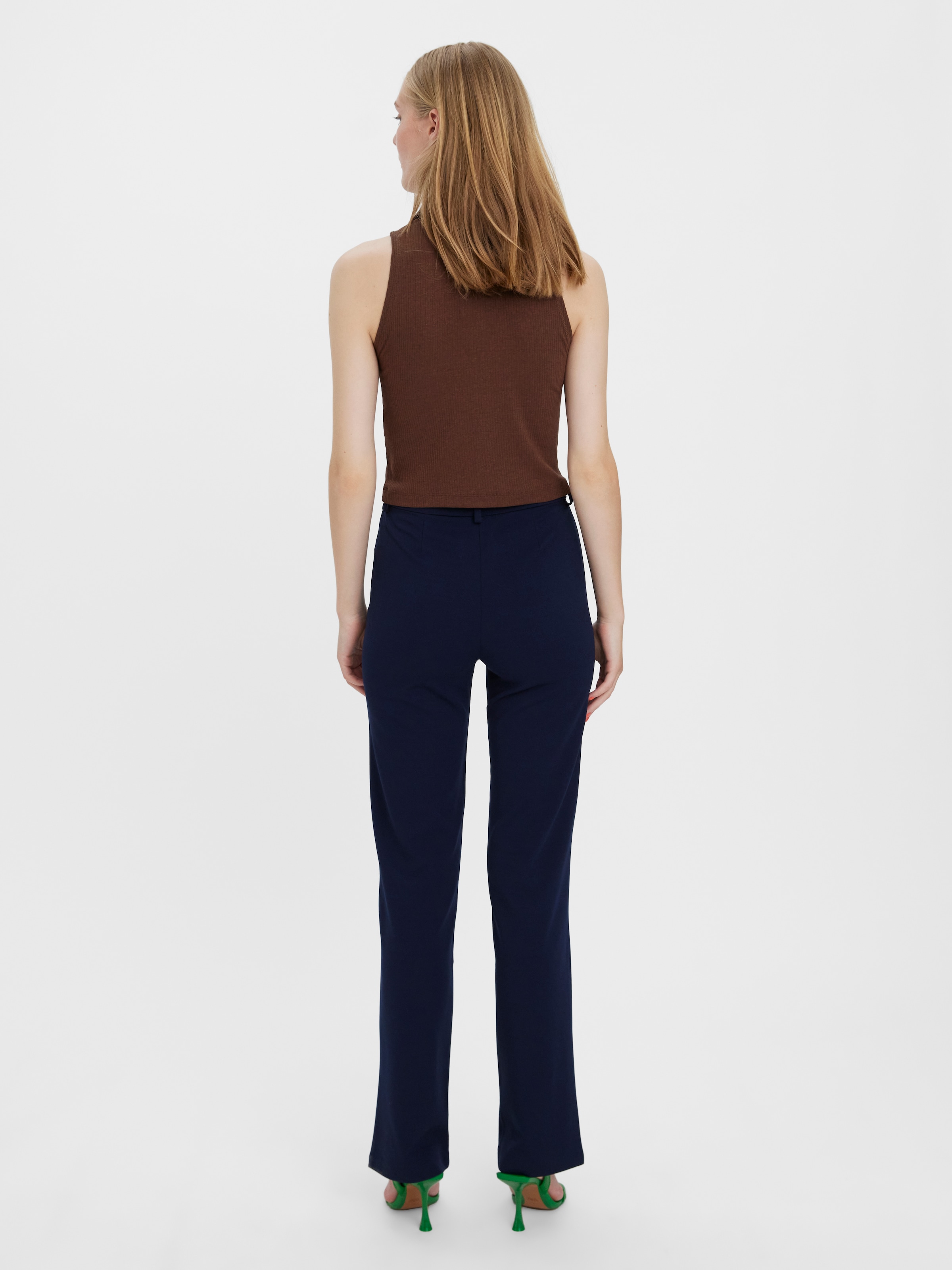 Vero Moda Anzughose »VMZAMIRA MW SLIM STRAIGHT PANT NOOS«  Materialmix