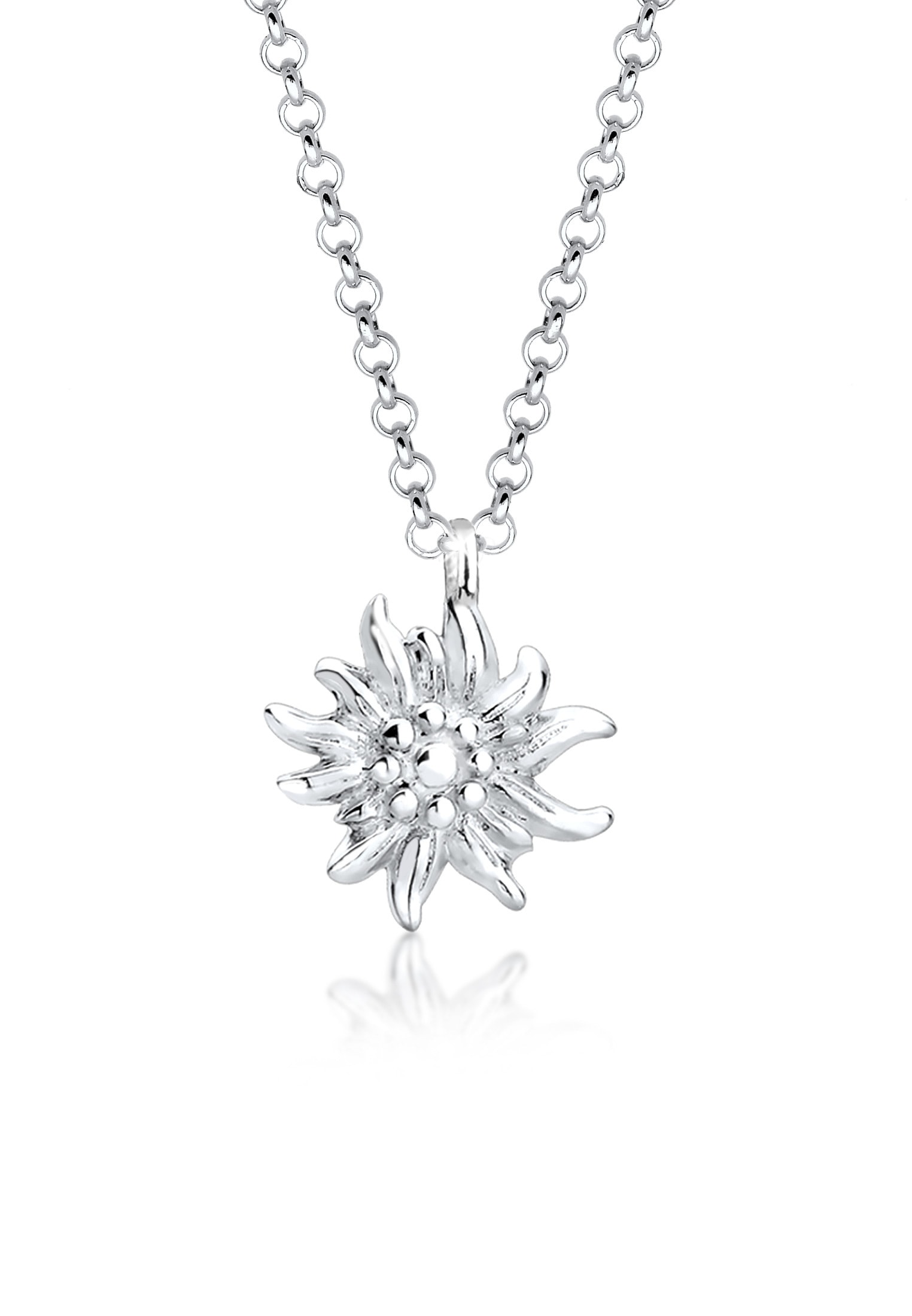 Kette mit Anhänger, Edelweiss 925 Silber