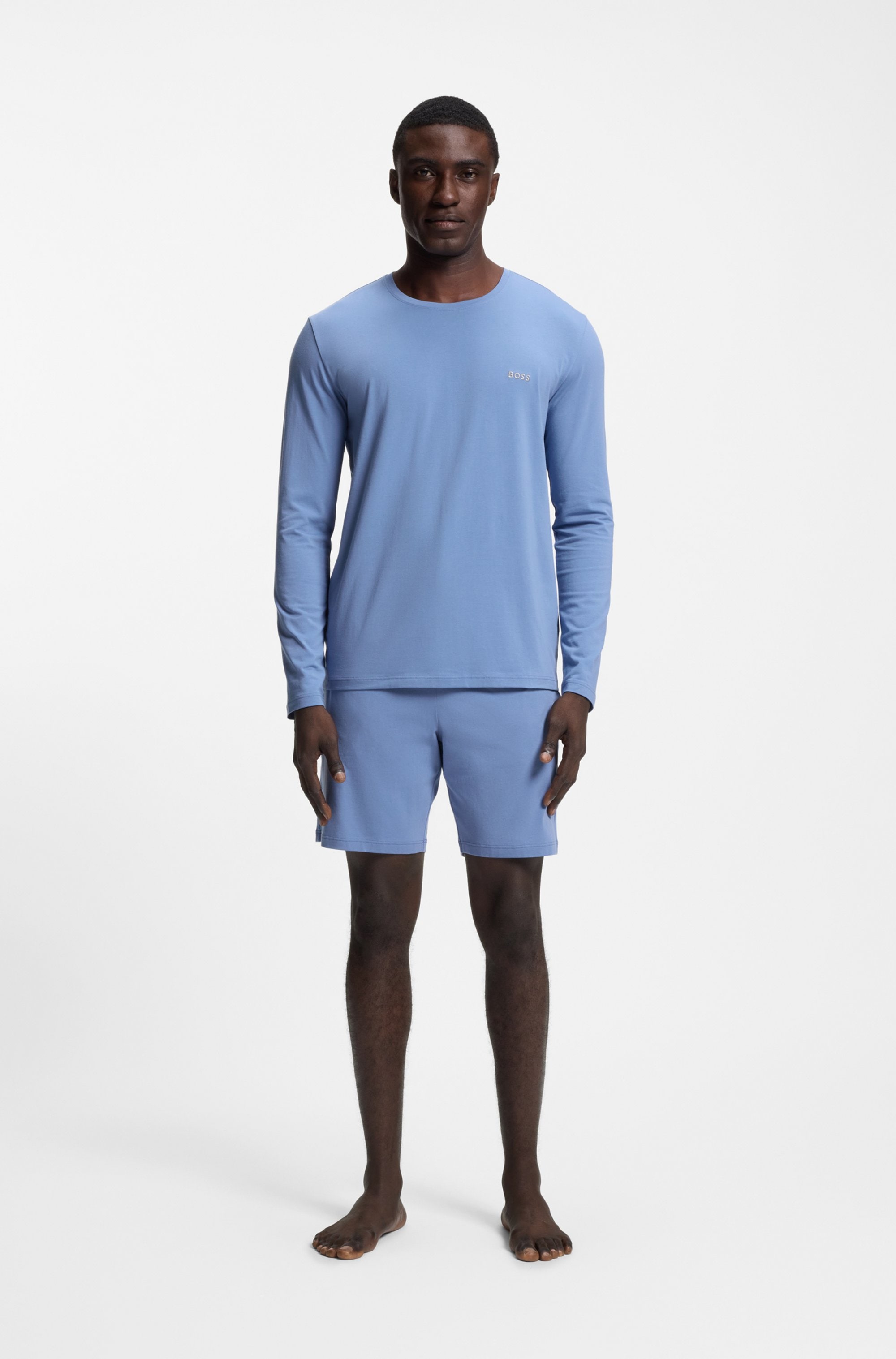 BOSS Langarmshirt »Mix&Match LS« mit Logoschriftzug