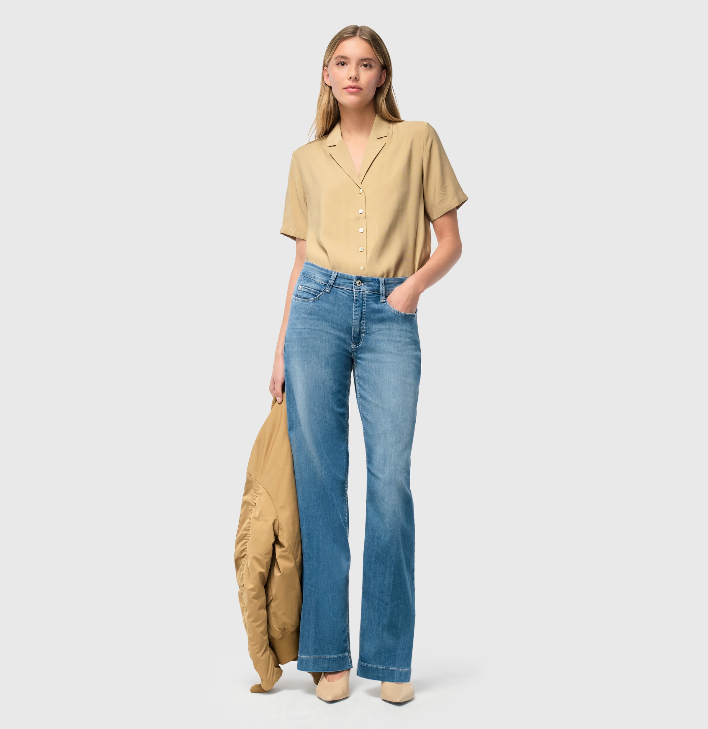 MAC Weite Jeans »DREAM WIDE«, mit weitem Bein-Stretch