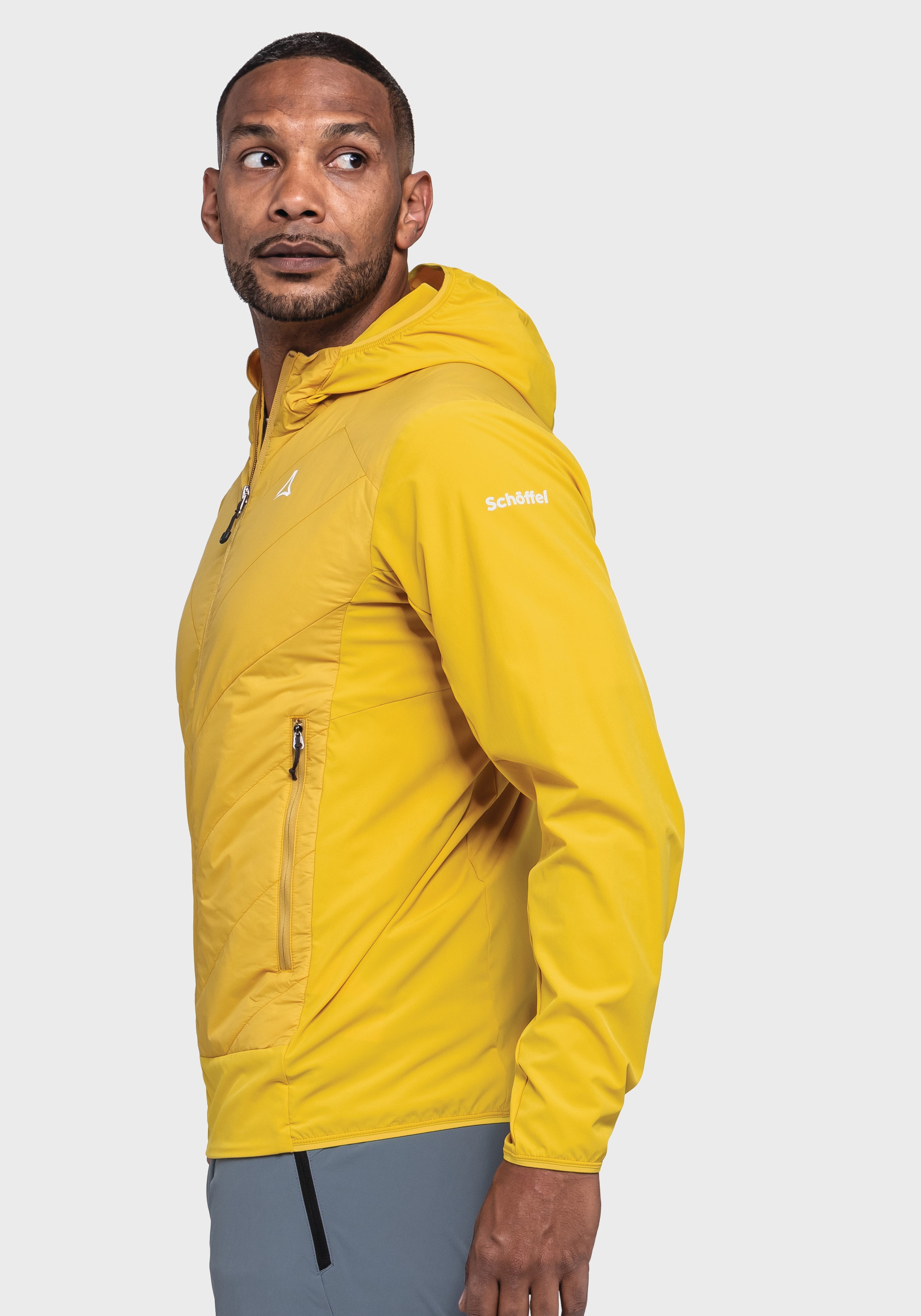 Schöffel Funktionsjacke »Hiking Hybrid Jk Style Blaueis MNS«, mit Kapuze