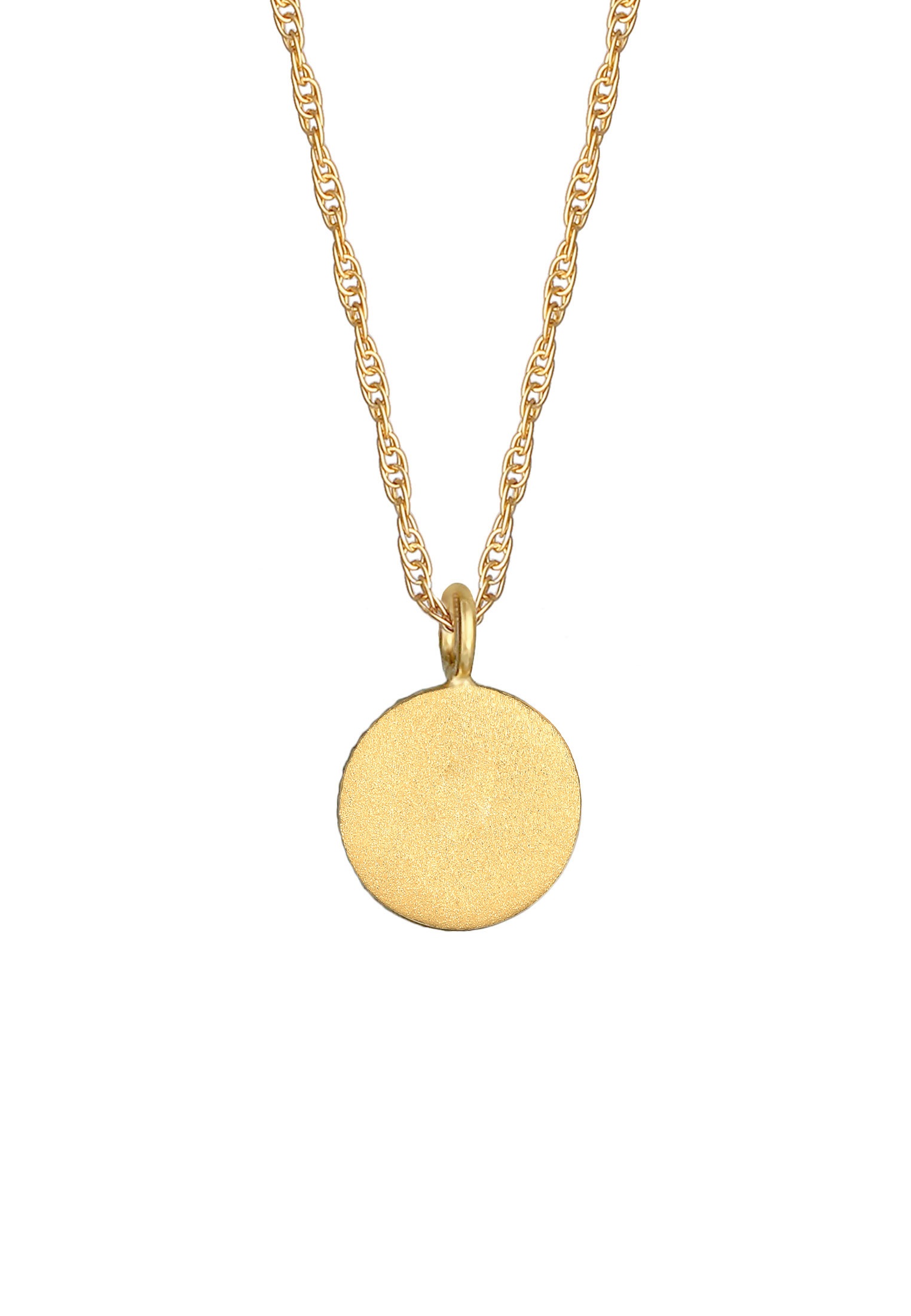Elli Kette mit Anhänger »Halskette Sonne Antik Coin Rund Kordelkette 925er Silber«