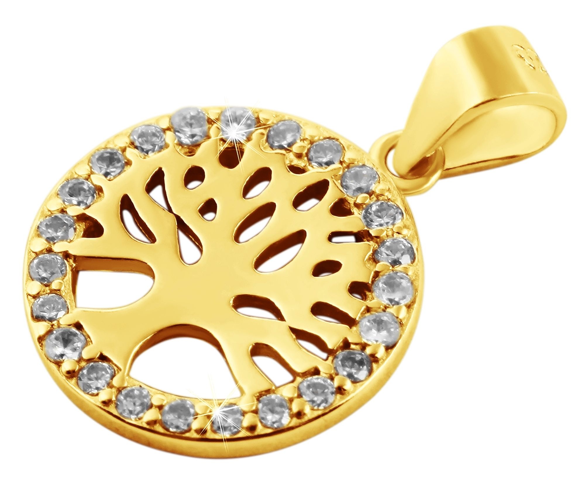 Adelia´s Kettenanhänger »Damen Anhänger ¿ Lebensbaumanhänger aus 925 Silber mit Zirkonia«