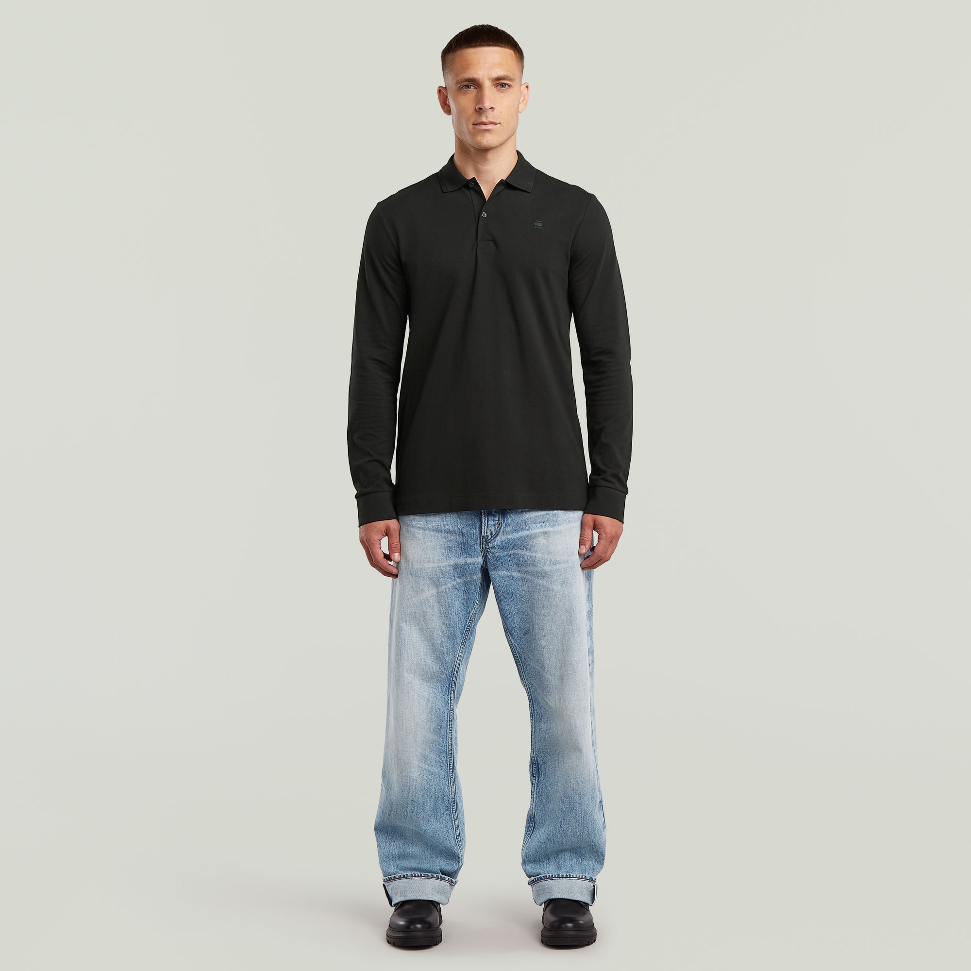 G-STAR Poloshirt »Dunda Slim Polo«, langärmlig, mit Logo