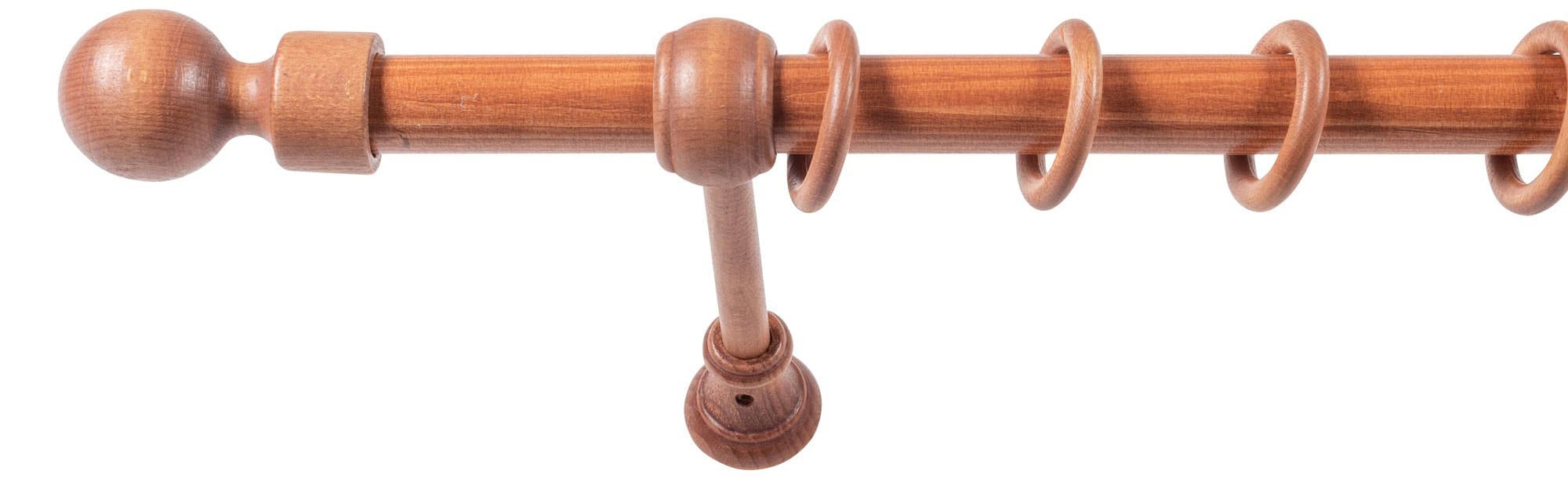 SN DECO GROUP Gardinenstange »Giro« 1 läufig-läufig Fixmaß 28 mm, Holz, verschiedene Längen und Farben, Komplettset