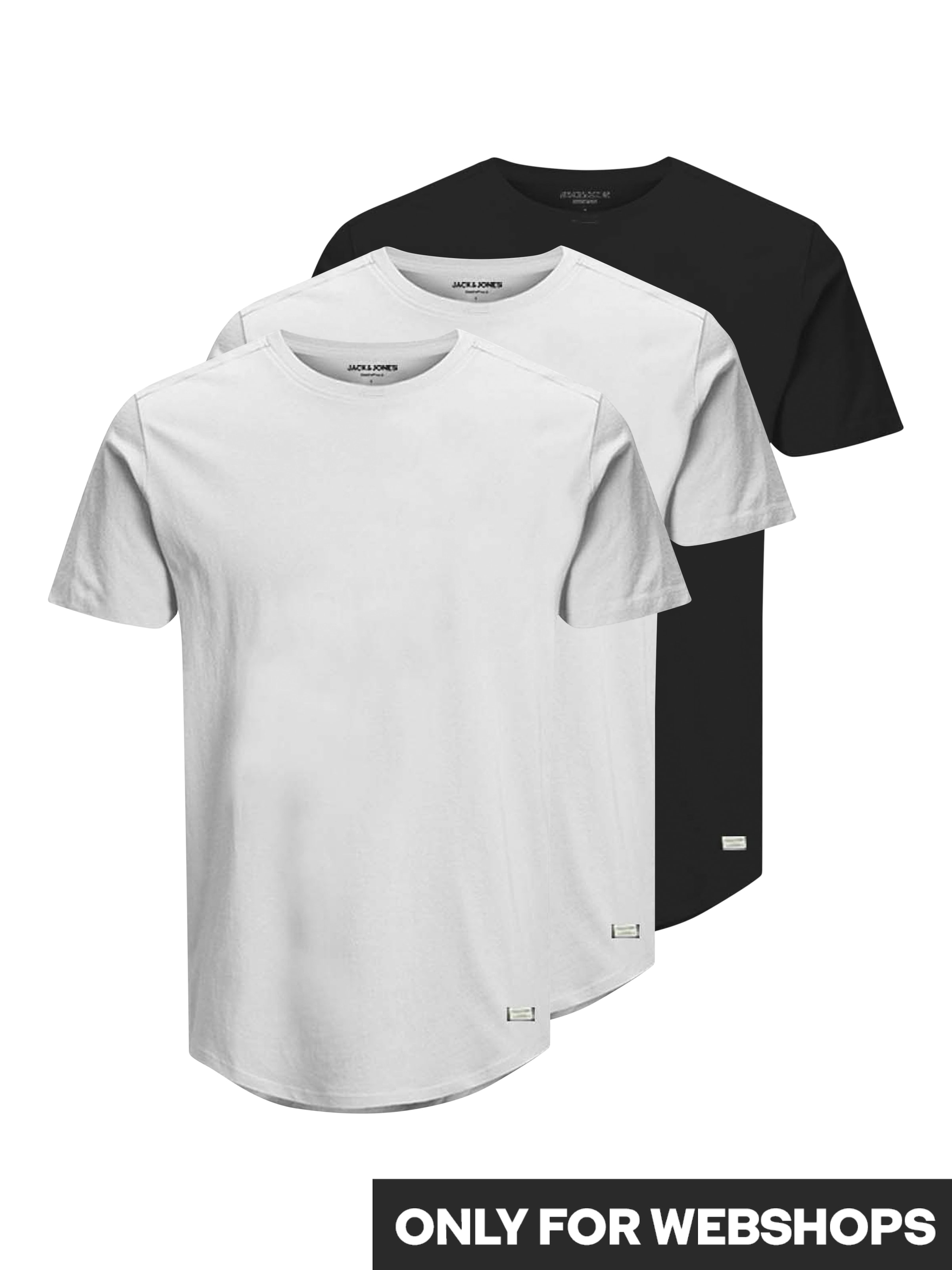 Jack & Jones Rundhalsshirt »JJENOA TEE SS CREW NECK 3PK MP NOOS« Packung, 3er-Pack, 3 Stk.