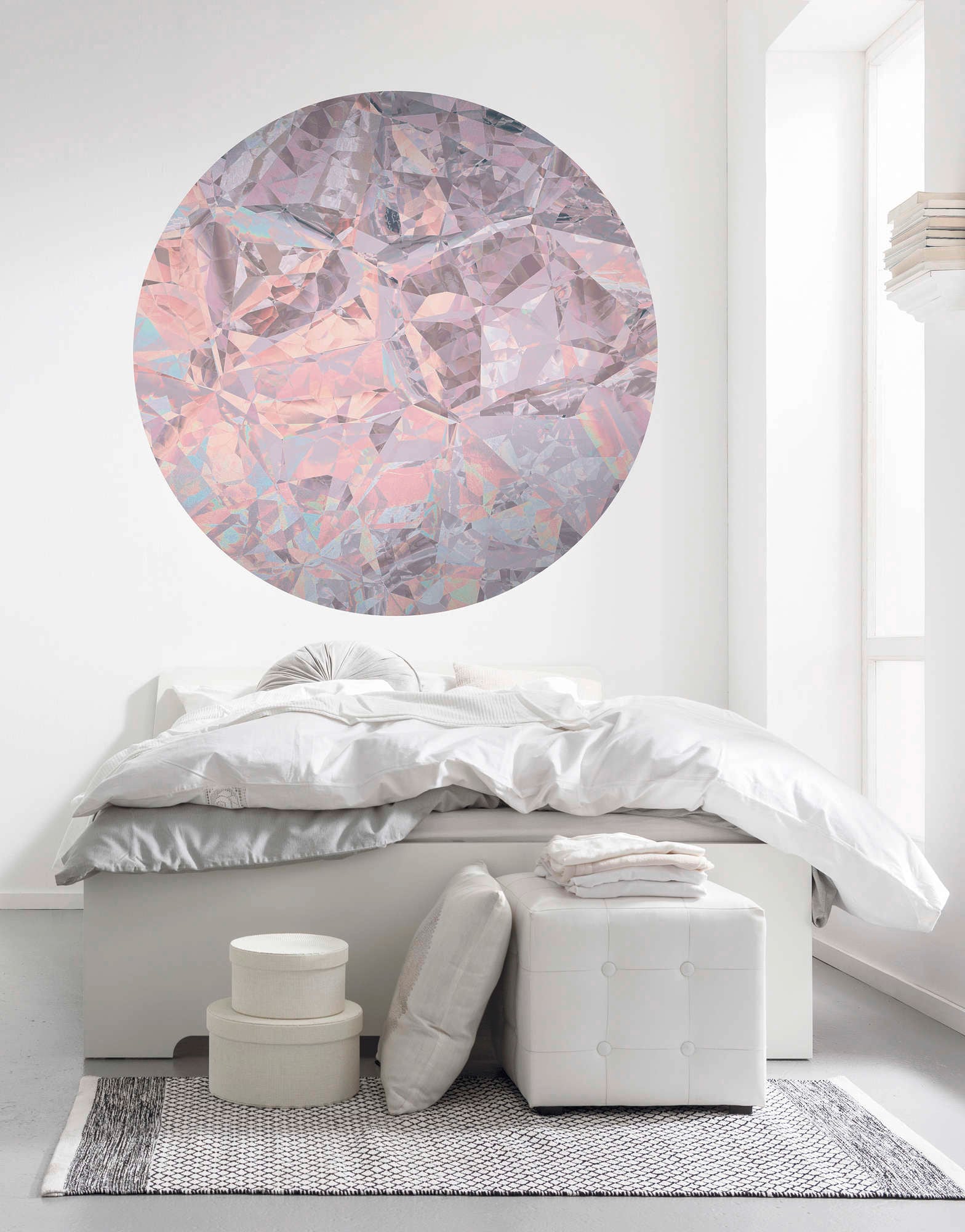 Komar Vliestapete »Vlies selbstklebend - Glossy Crystals - Größe 125 x 125 cm« bedruckt glatt Wohnzimmer, Schlafzimmer