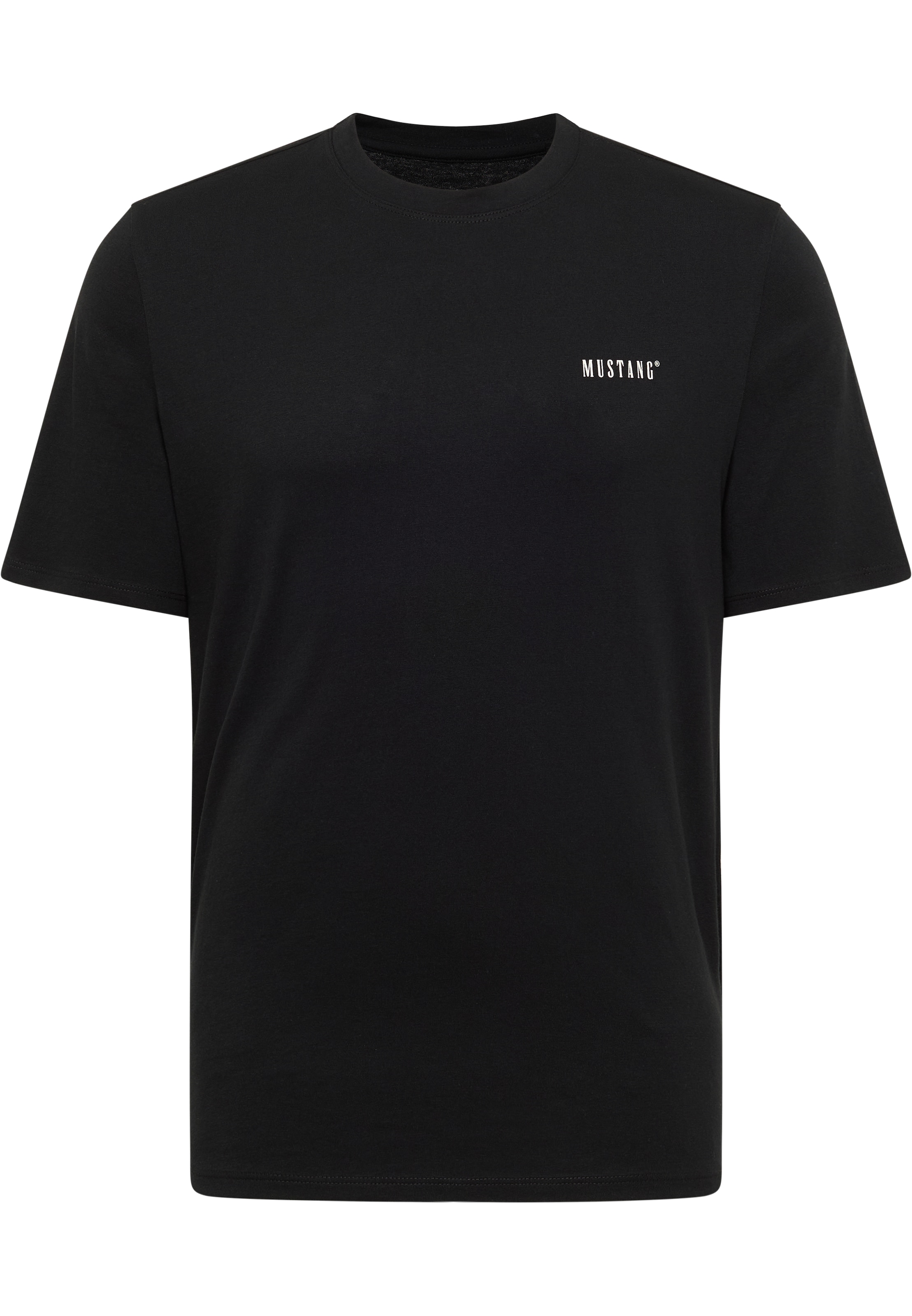 MUSTANG T-Shirt »Austin-Logo small« Regular fit, kleiner Markenschriftzug
