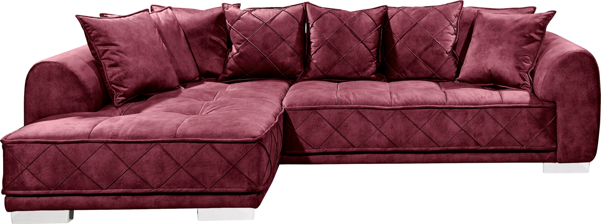 ED EXCITING DESIGN Ecksofa Sentina, mit Rückenkissen