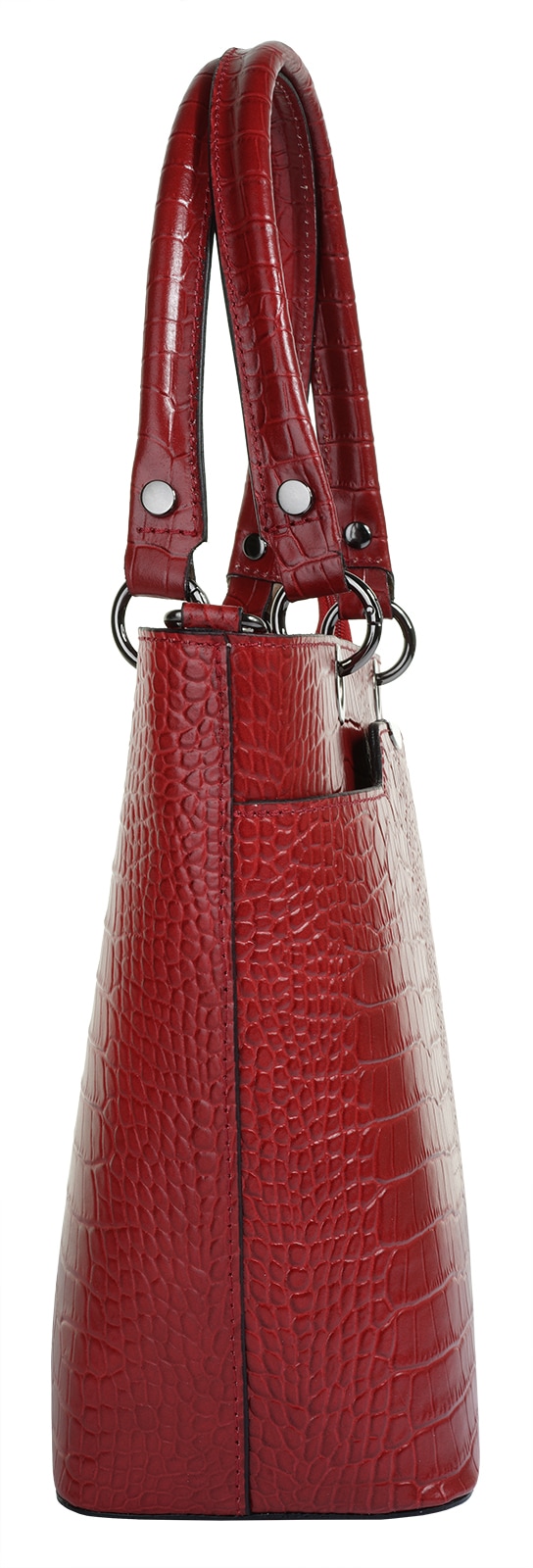 Cluty Henkeltasche, echt Leder, Made in Italy