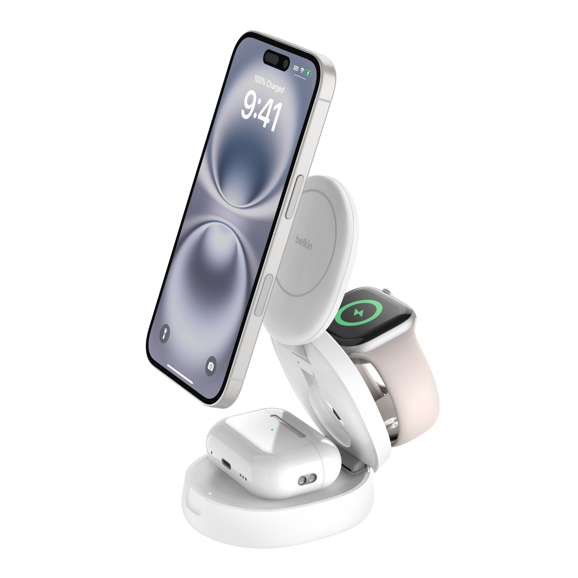 Belkin Wireless Charger »BoostCharge verstellbare magnetische 3-in-1-Ladestation«