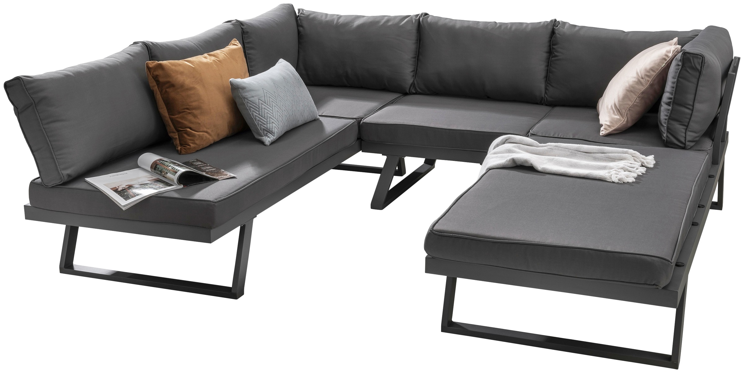 Destiny Gartenlounge-Set »MANHATTAN«, (Set, 15 tlg.), Sofaset pflegeleicht, hochwertige Materialien