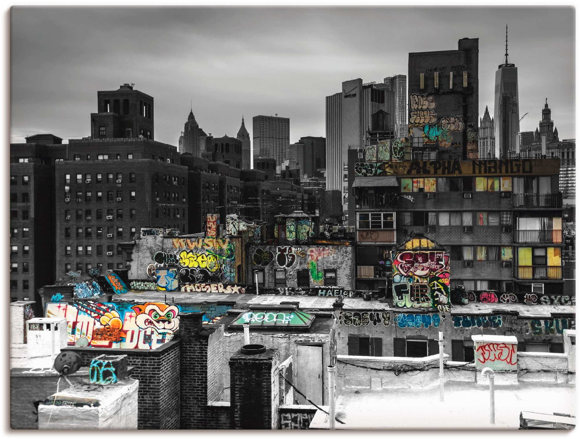 Artland Wandbild »Graffiti in New York«, Amerika, (1 St.), als Leinwandbild,  Wandaufkleber oder Poster in versch. Größen bei OTTO